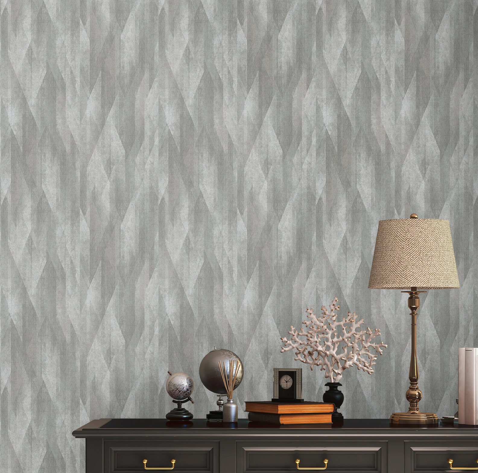 AS Vliestapete MS Travel Styles Art Deco Grau 391045