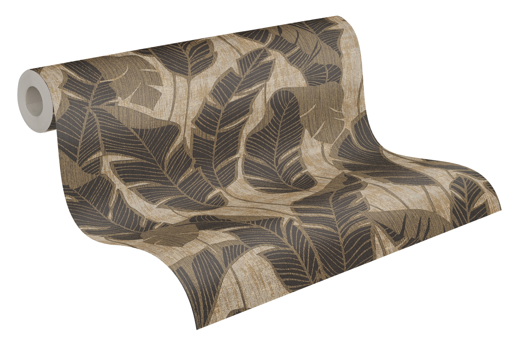 AS Vliestapete Jade 2 Beige Blätter 395024