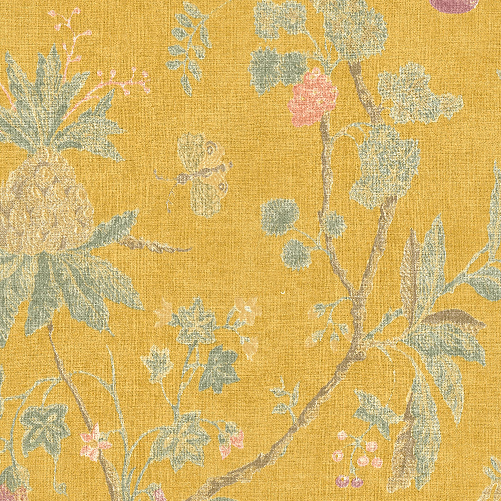 AS Vliestapete Paradise Garden Floral Gelb 367194