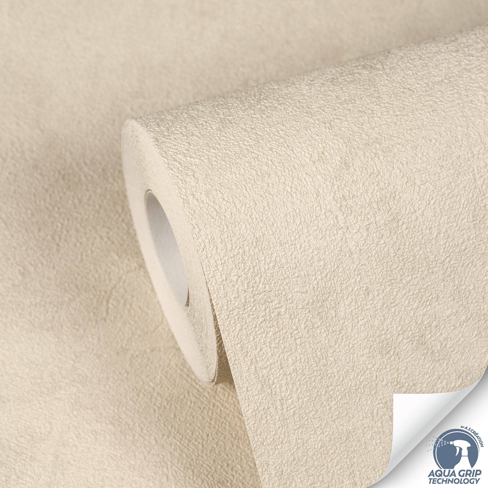 AS Vliestapete Cosiness Designdrop 2 Uni Creme 793152