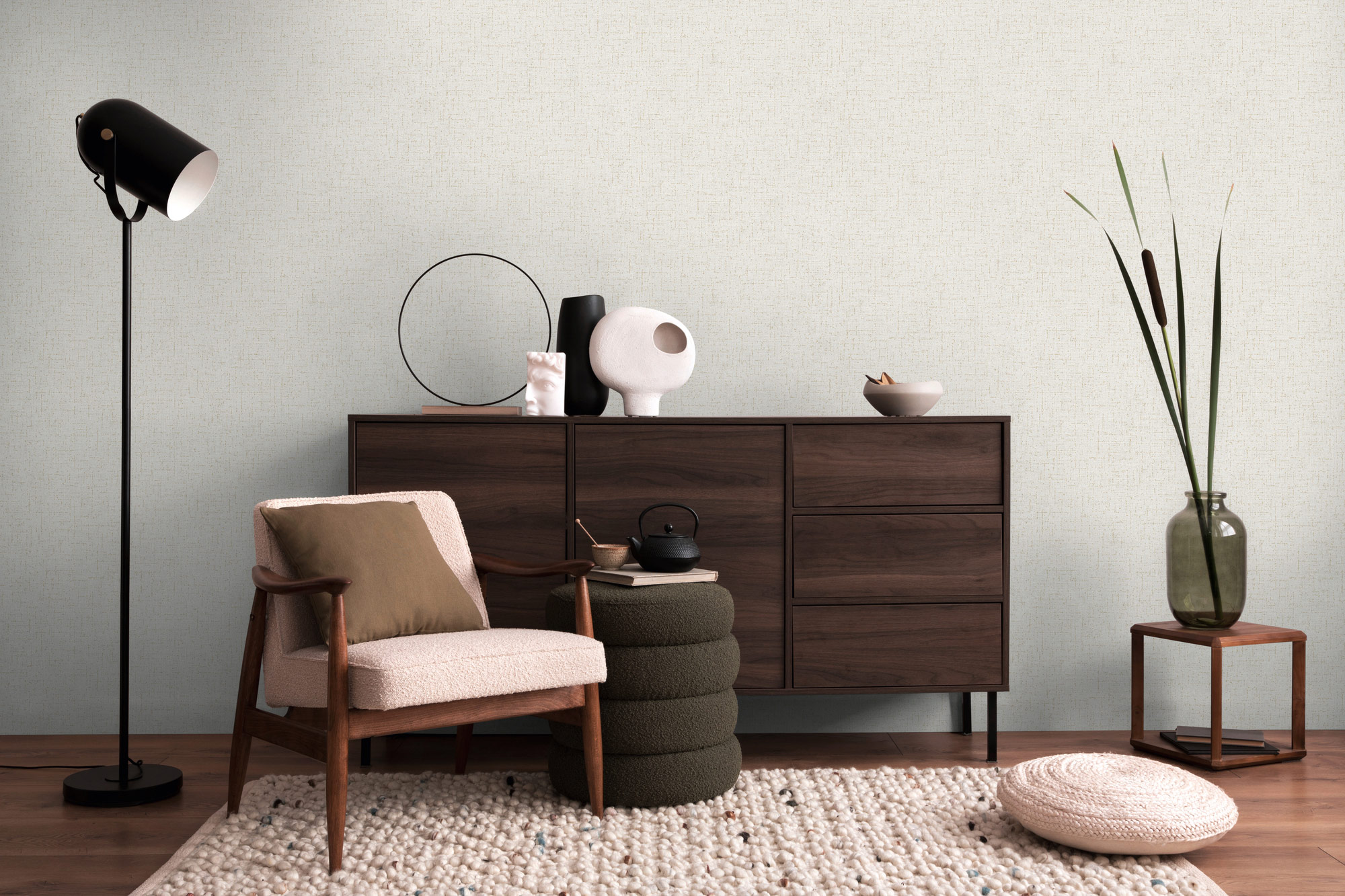 AS Vliestapete CosmoLiving Uni Weiß 790668