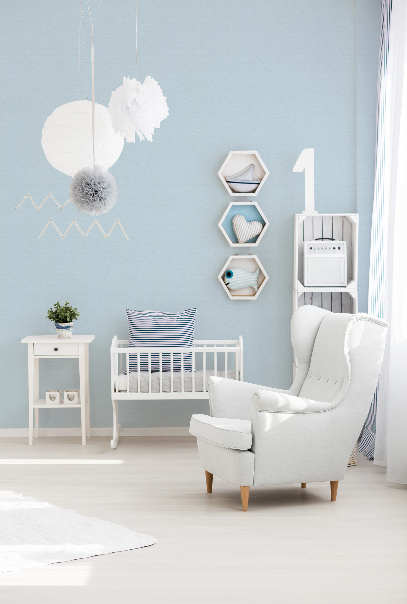 AS Vliestapete Attractive Unitapete Blau 367135