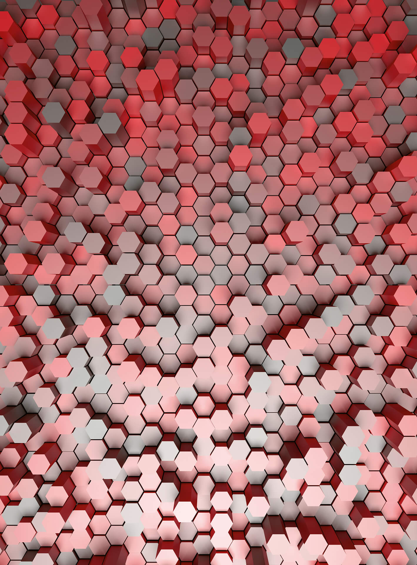 AS Fototapete Designwalls 2.0 3D Pentagons Red DD119055