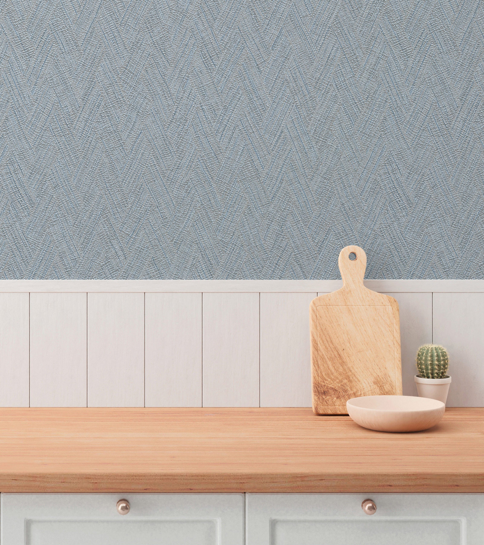 AS Vliestapete Hygge 3 Struktur Blau 790925