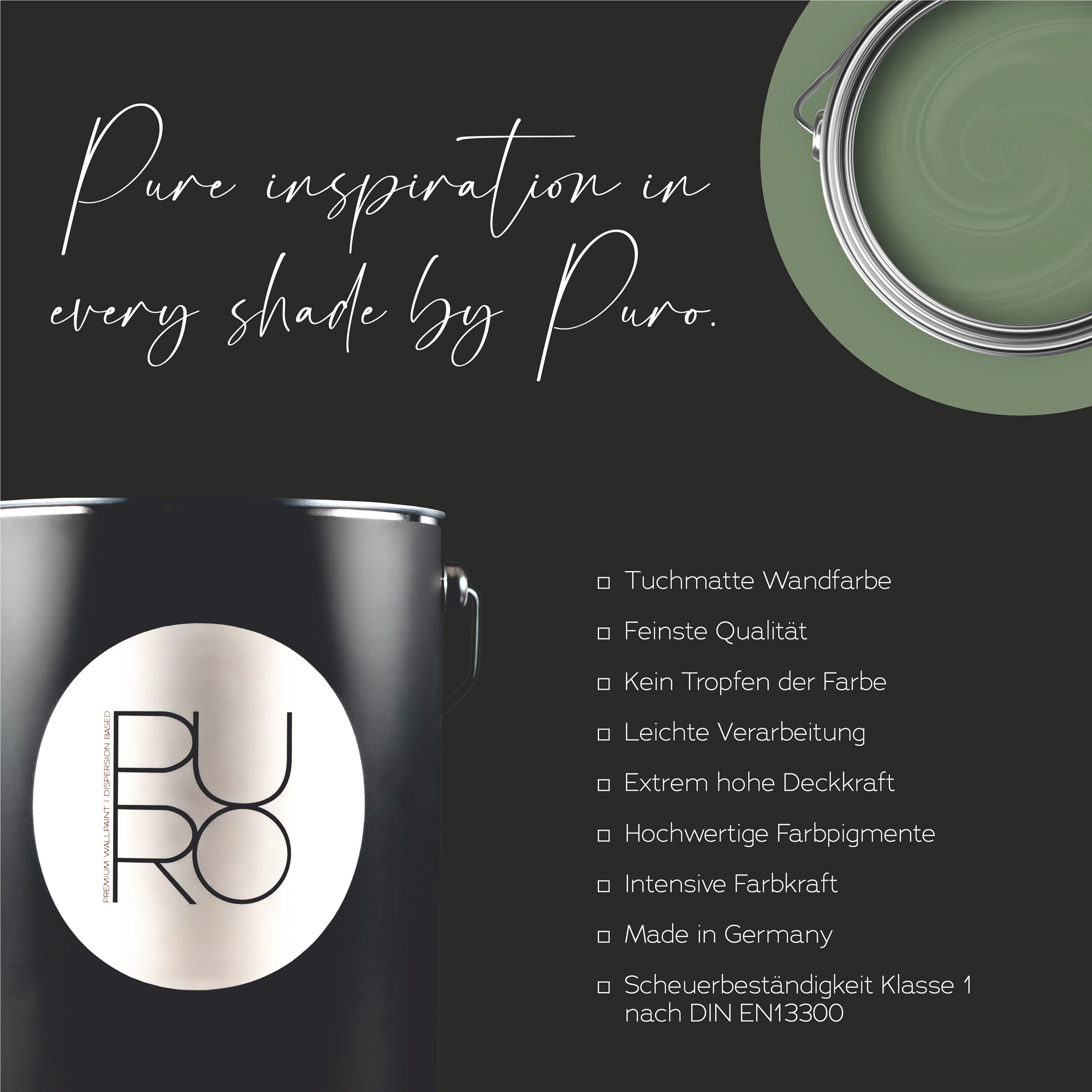 AS Premium Innenwandfarbe Puro c5003 sage green 1 L