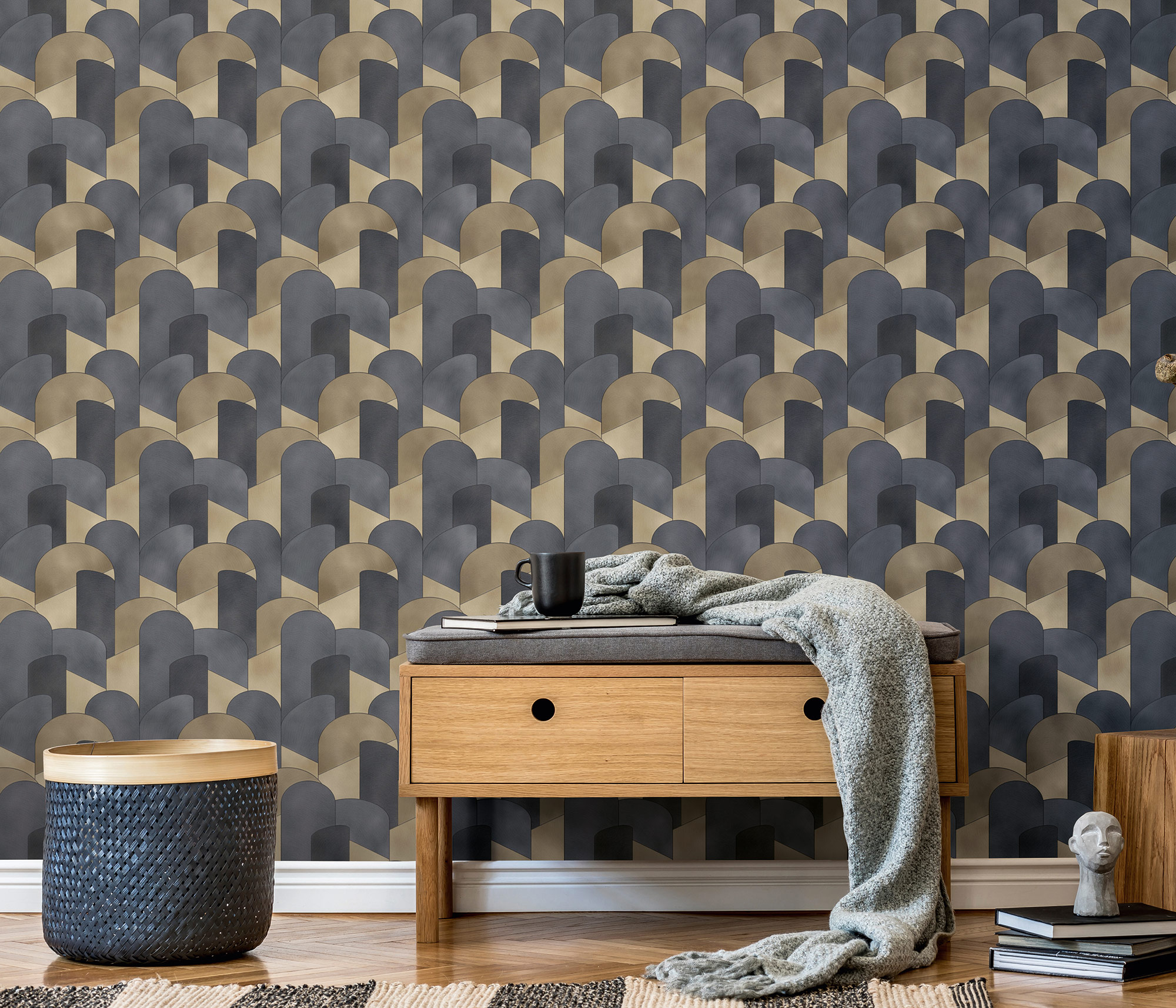 Erismann Vliestapete Elle schwarz 1015515