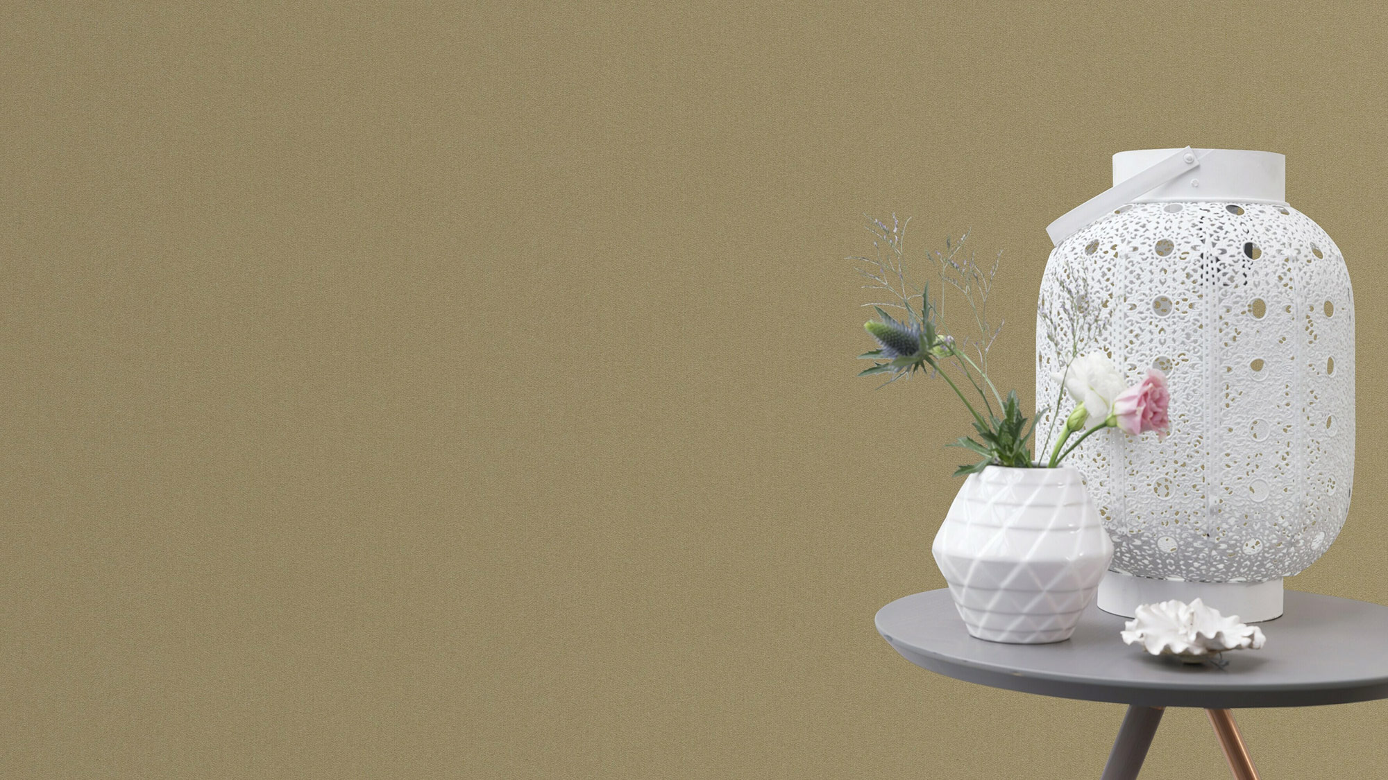 Rasch Vliestapete Welcome Home Gold-Perlgold 441659