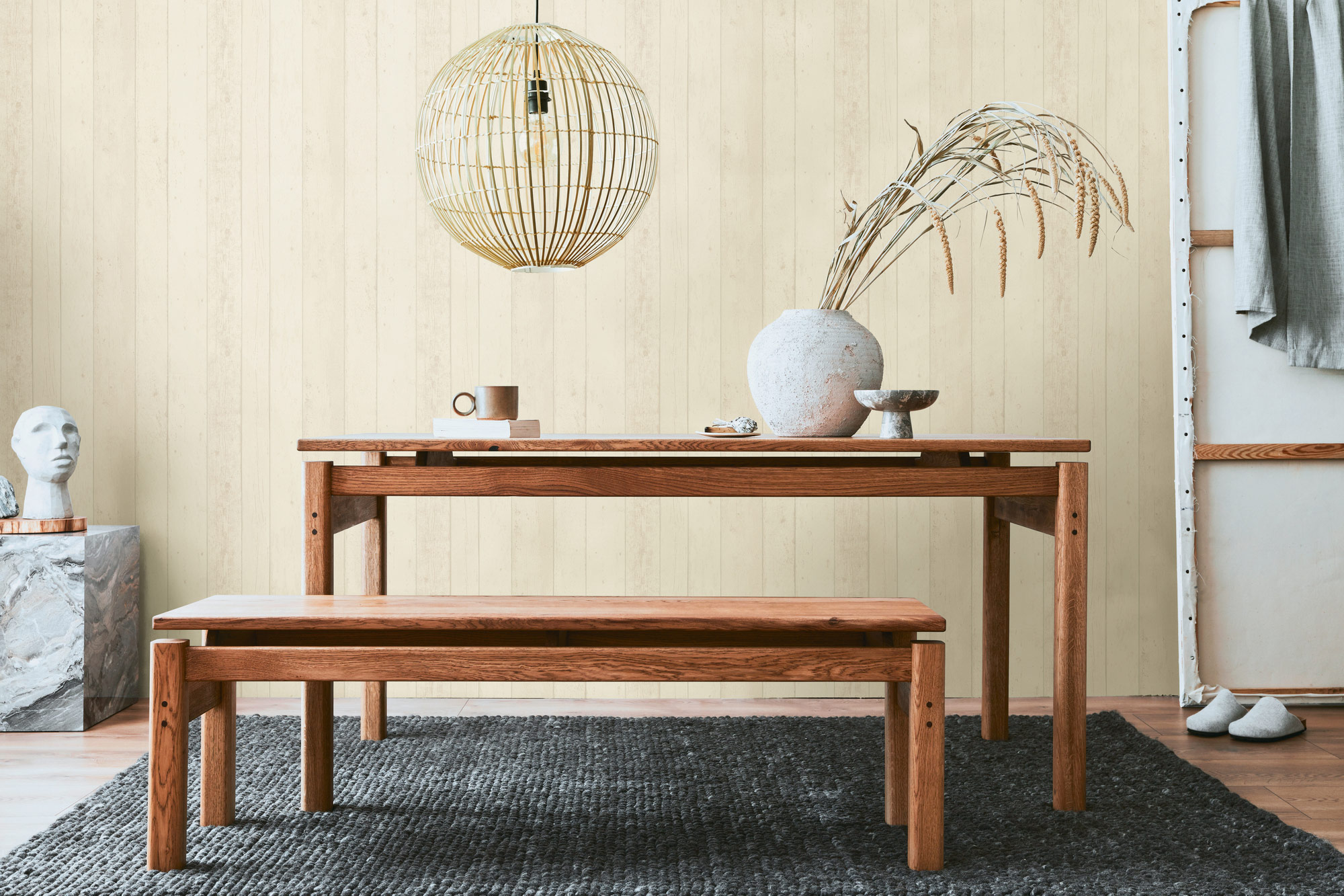 AS Vliestapete Elements 2 Holzoptik Weiß 855046