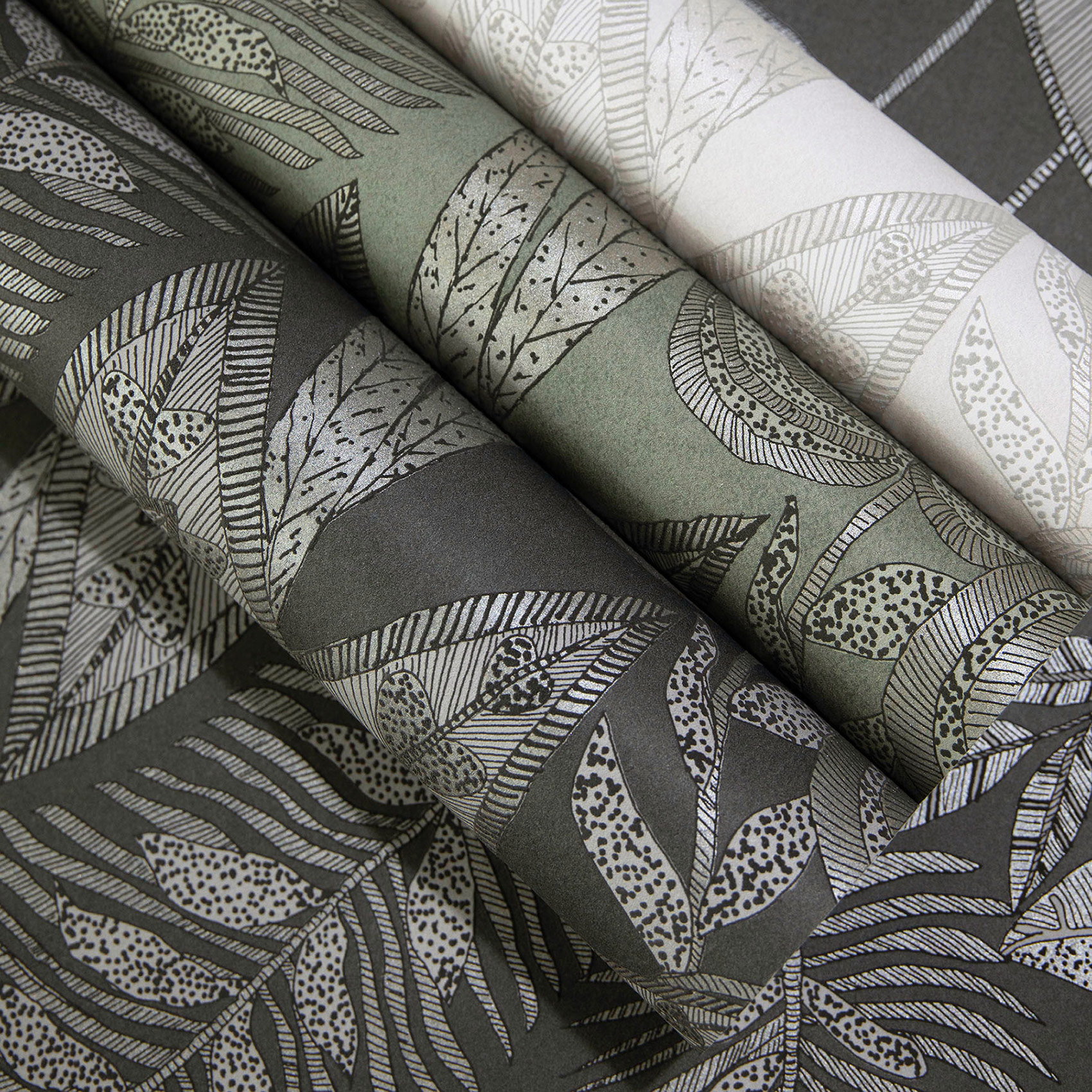 Hohenberger Vliestapete Tesoro Pianta Grigio 65581