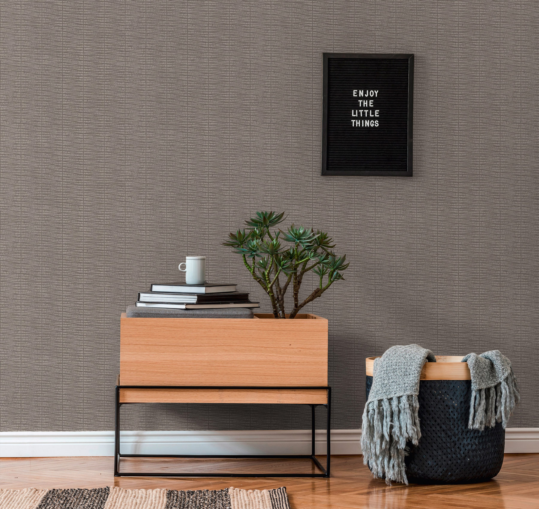 AS Vliestapete #Hygge Strukturtapete Grau 385976