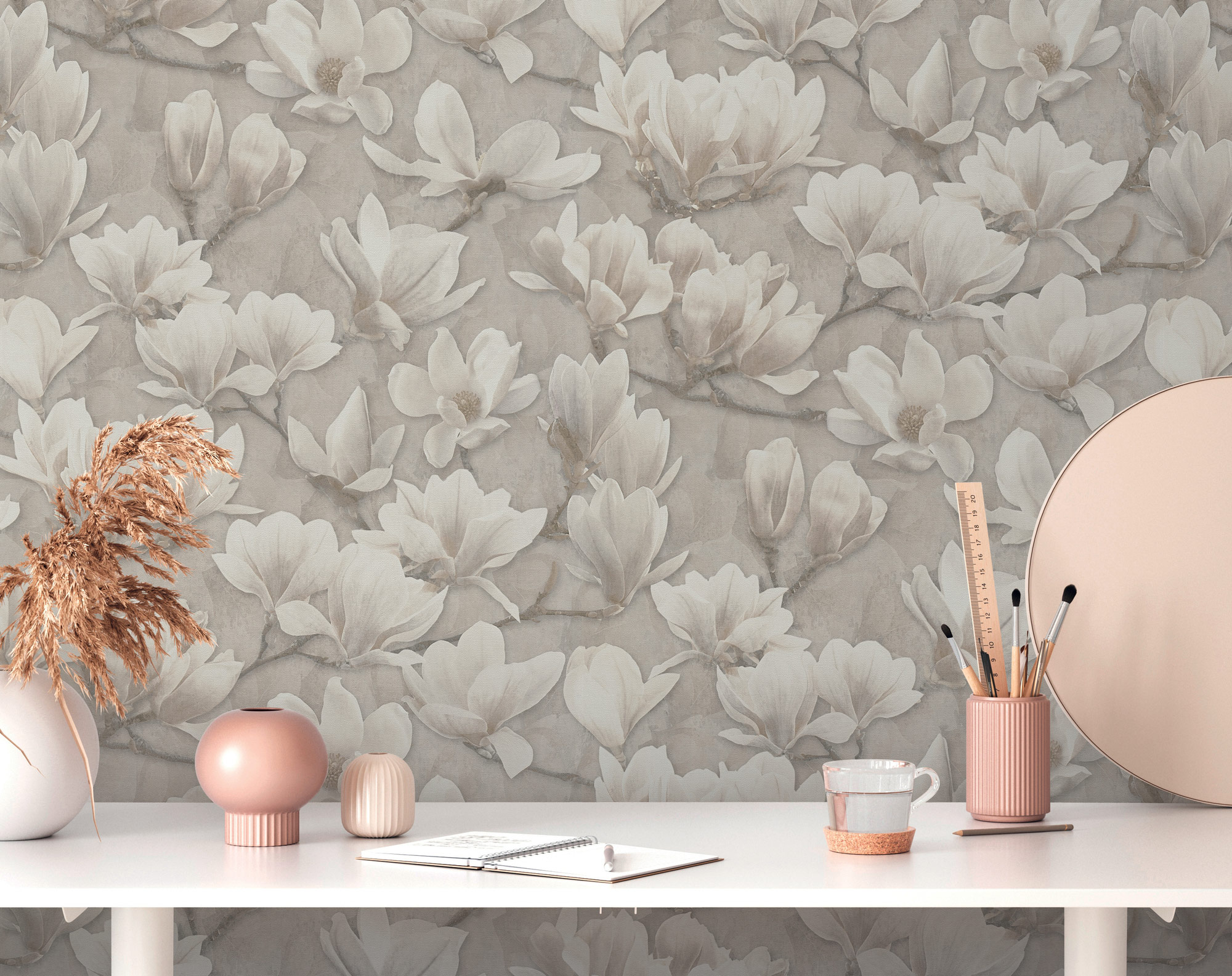 AS Vliestapete PintWalls II Blumen Tapete Beige 396102