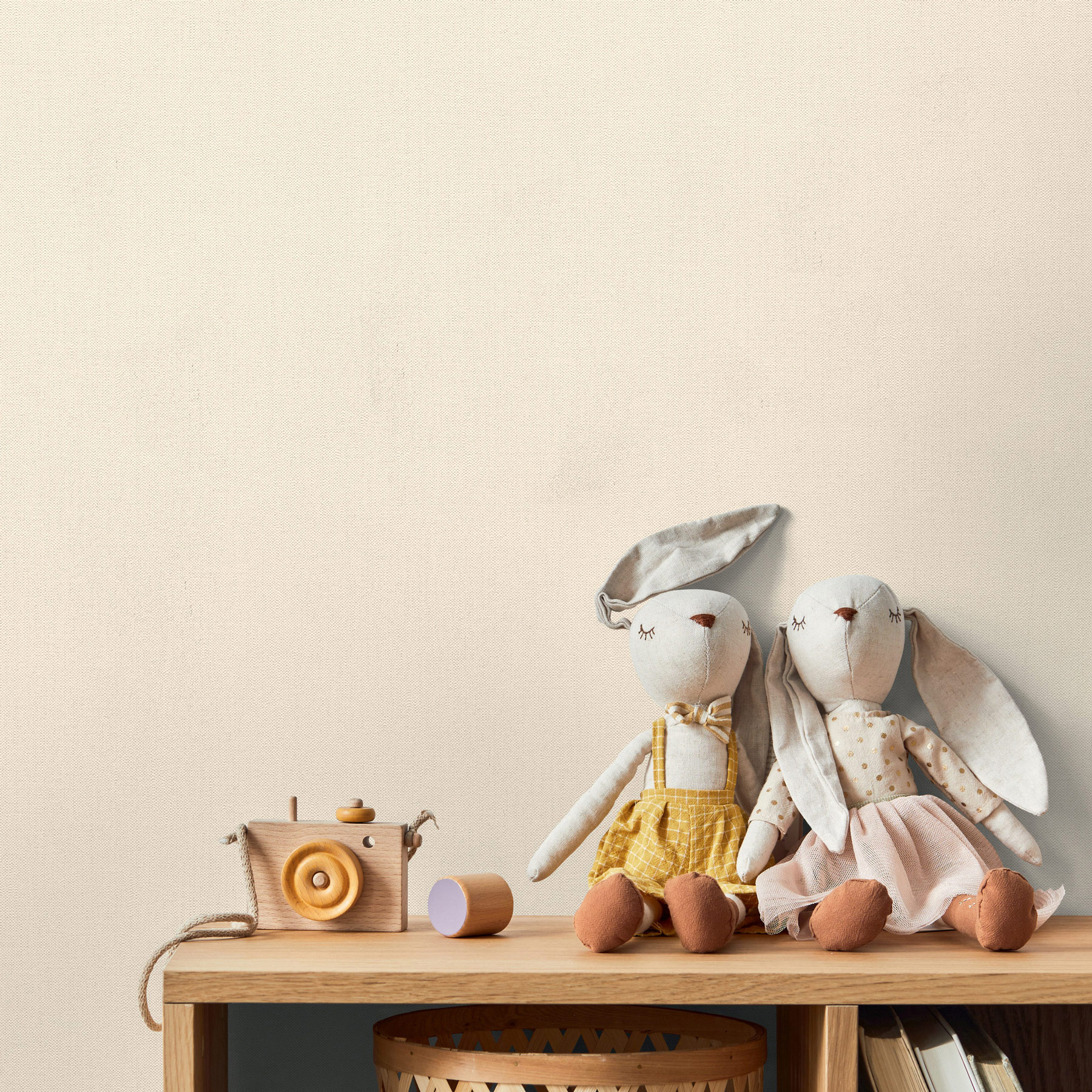 AS Vliestapete Kids Studio Unitapete Creme 363791