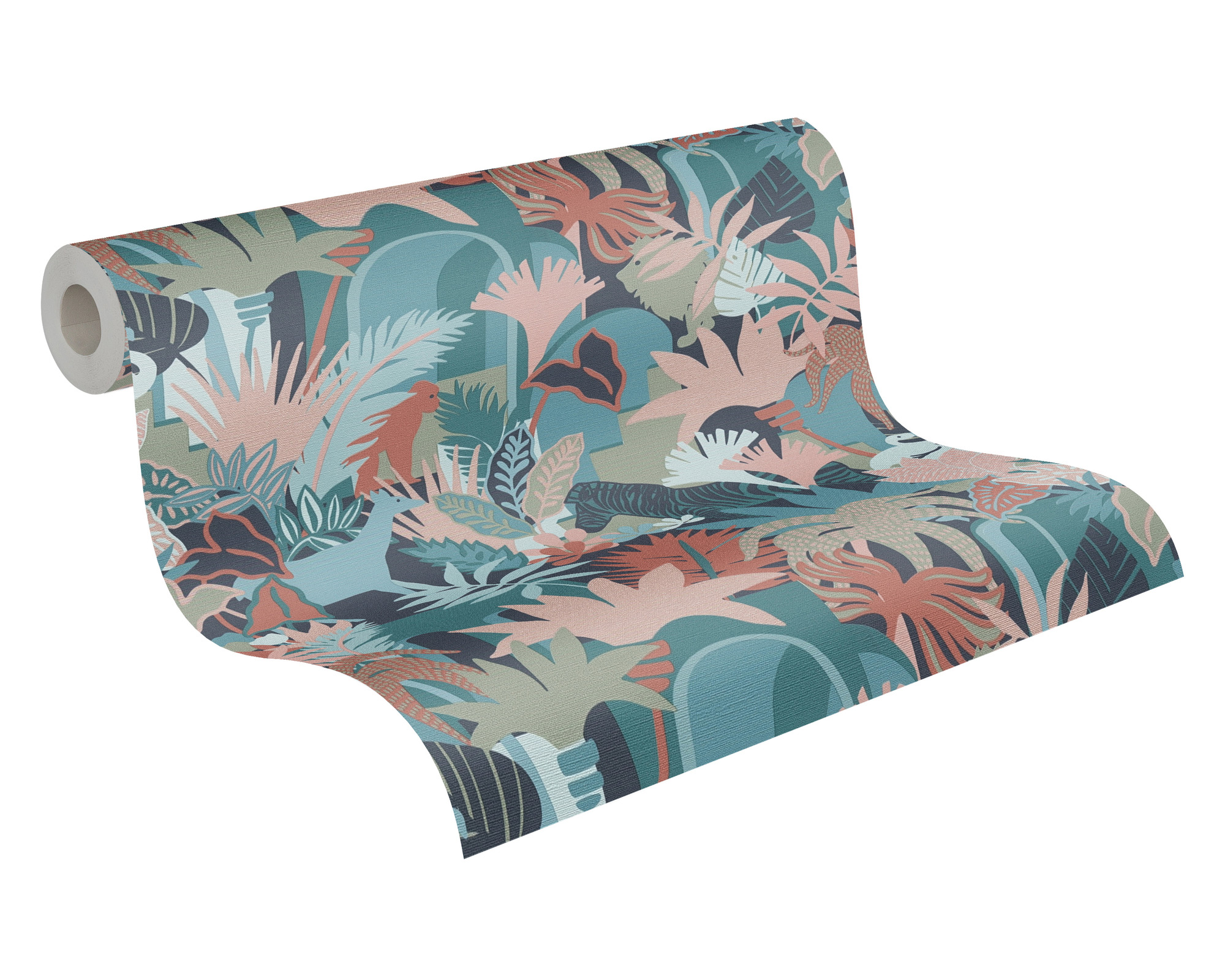 AS Vliestapete Antigua Satin Dschungeltapete Bunt 390963