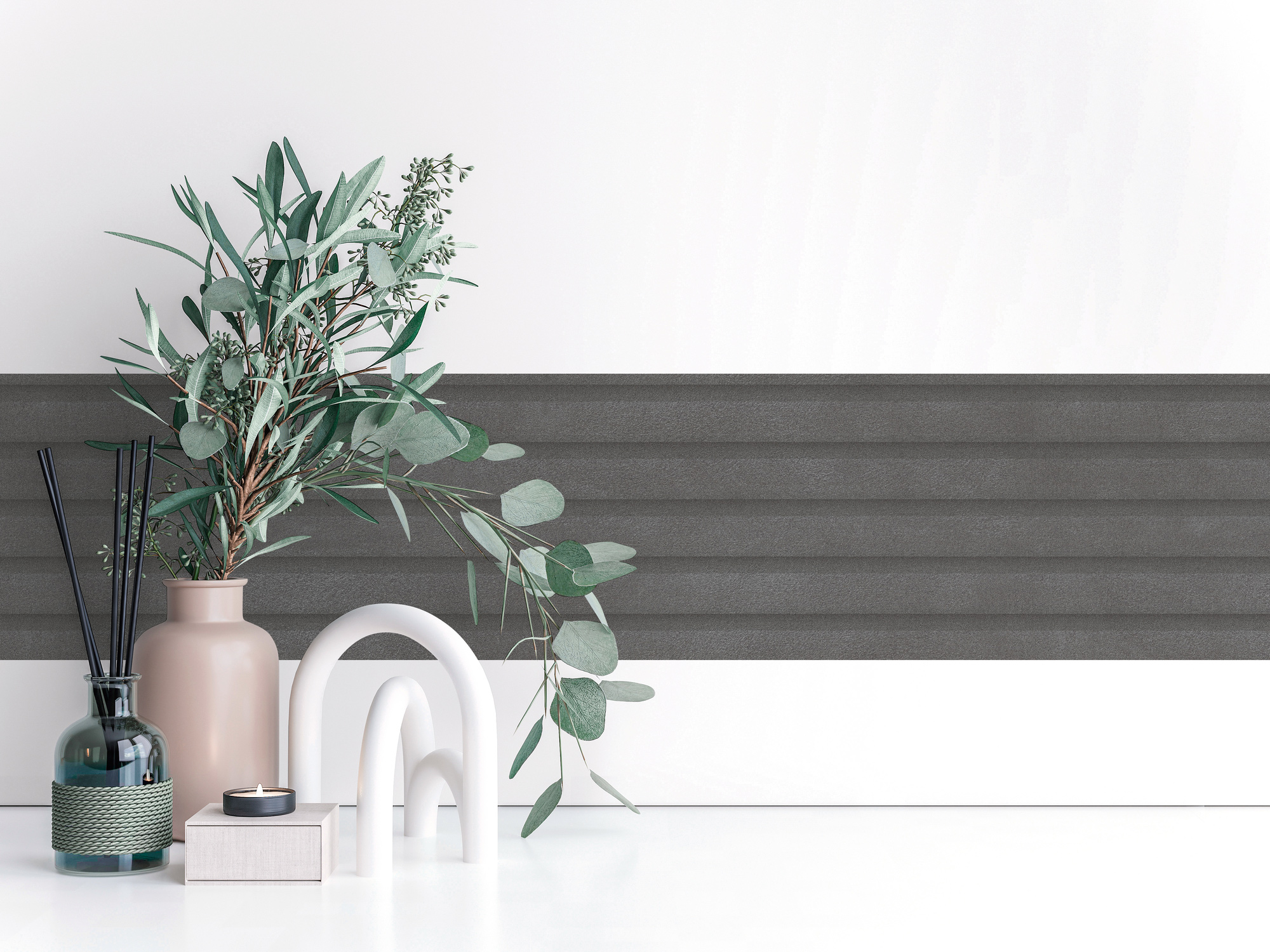 AS Borte Selbstklebende Bordüre Natur Grau 787472