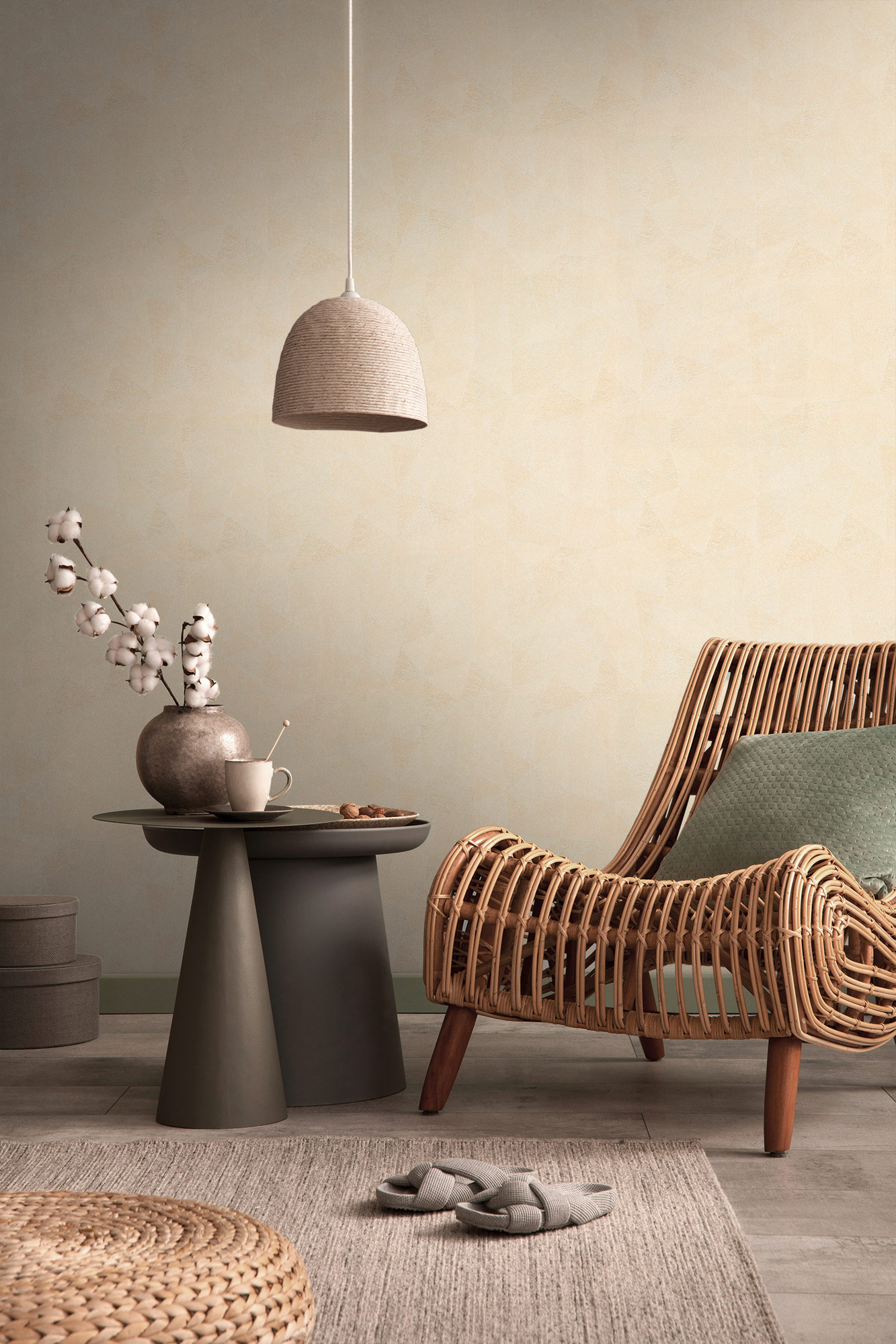 AS Vliestapete MS Travel Styles Strukturtapete Beige 391293