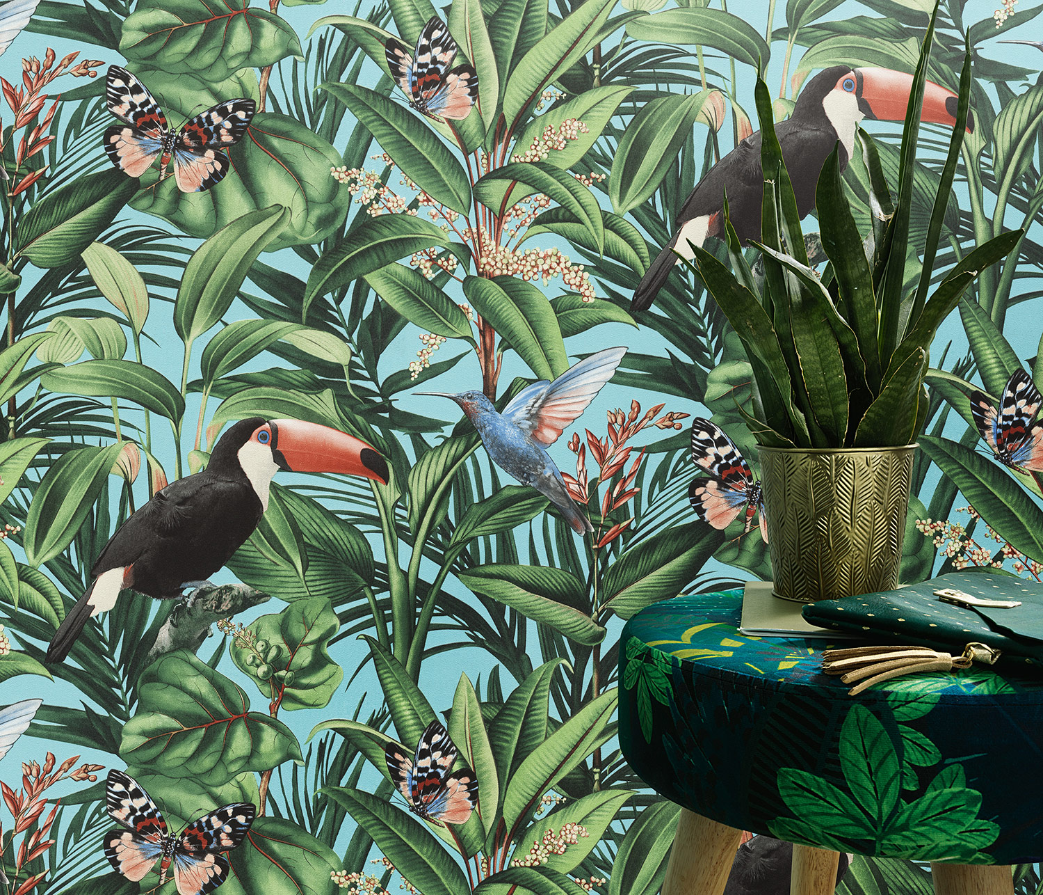 Erismann Vliestapete Paradisio 2 türkis 1012118