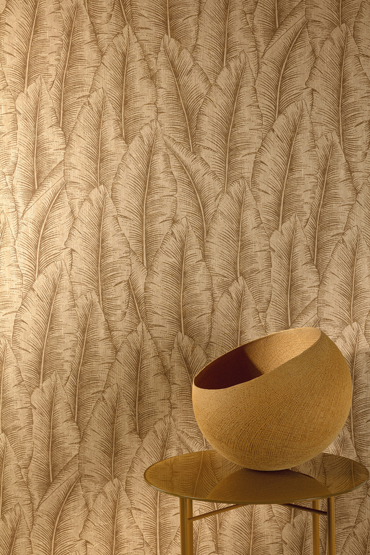 Grandeco Vliestapete Wood Blätter CU3205