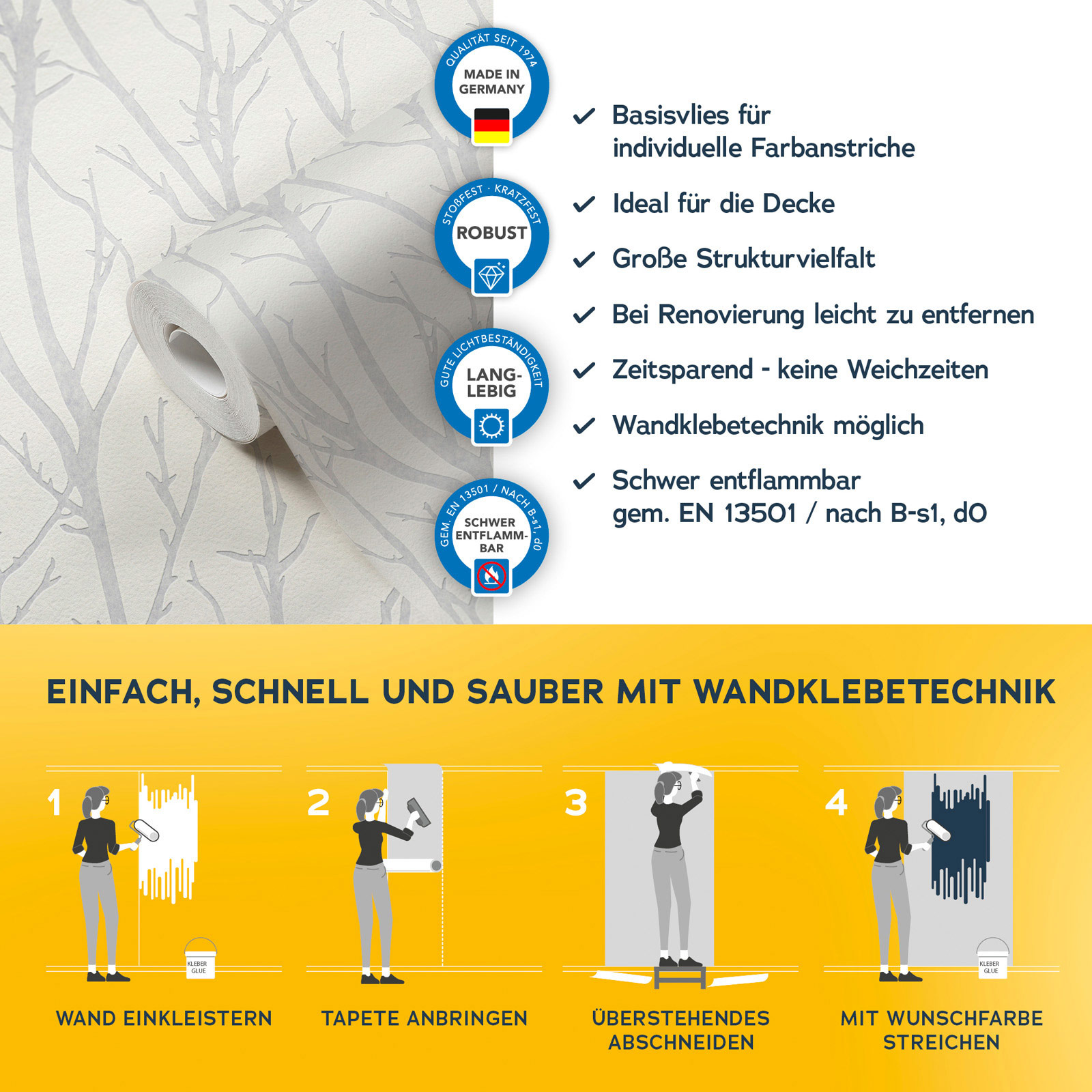 AS Vliestapete Meistervlies 8 überstreichbar 321015