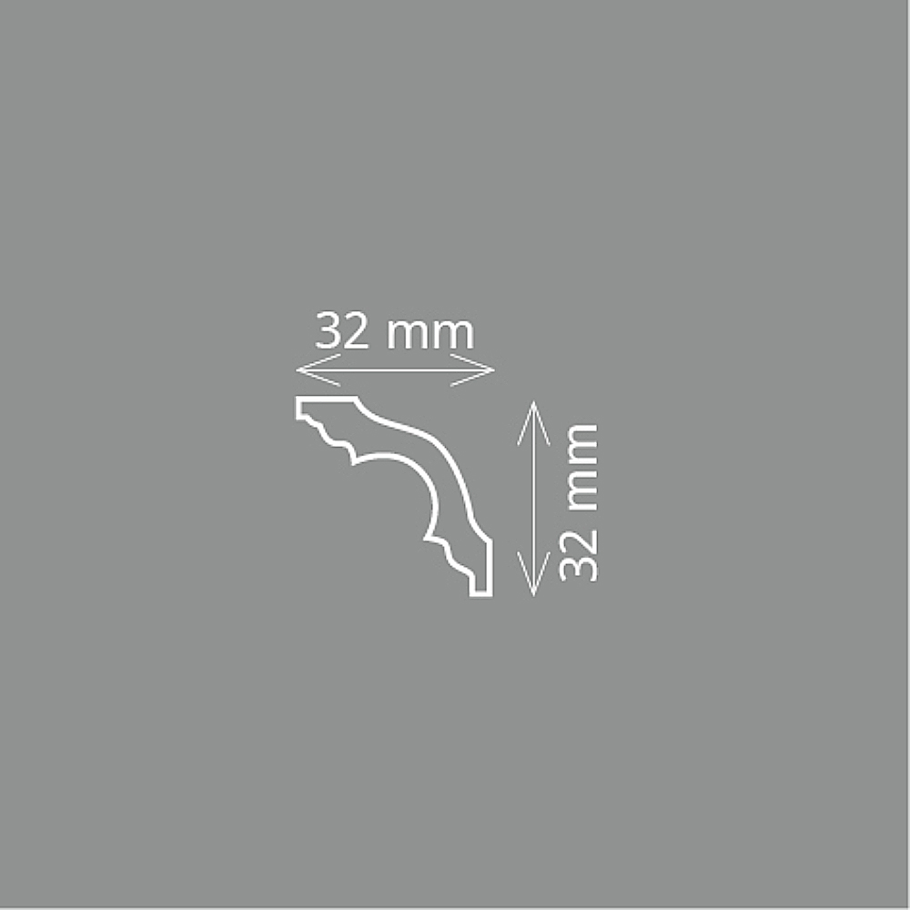 Homestar Stuckleiste Styropor Zierleiste  K 35 | weiss