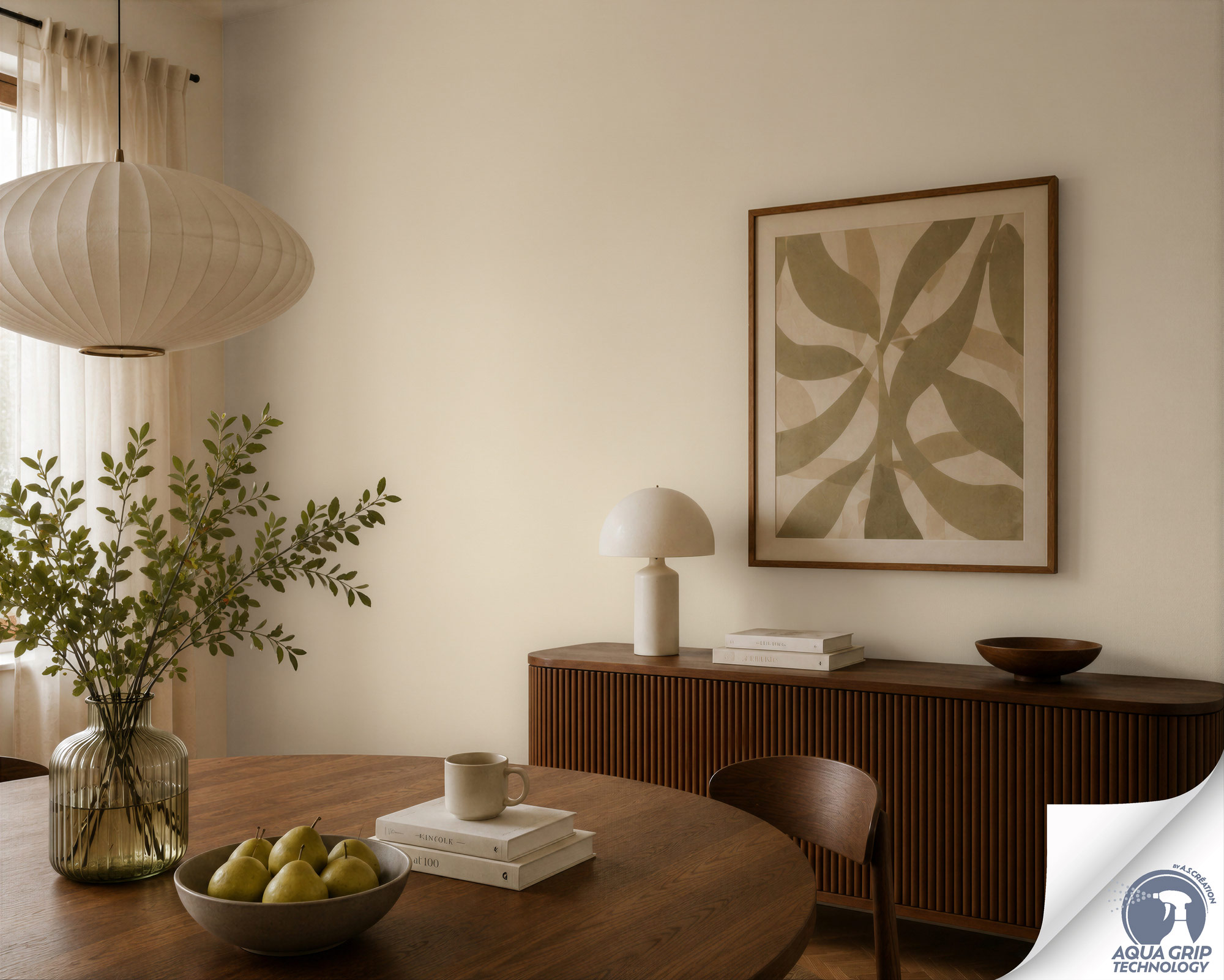 AS Vliestapete Cosiness Designdrop 2 Uni Creme 785751