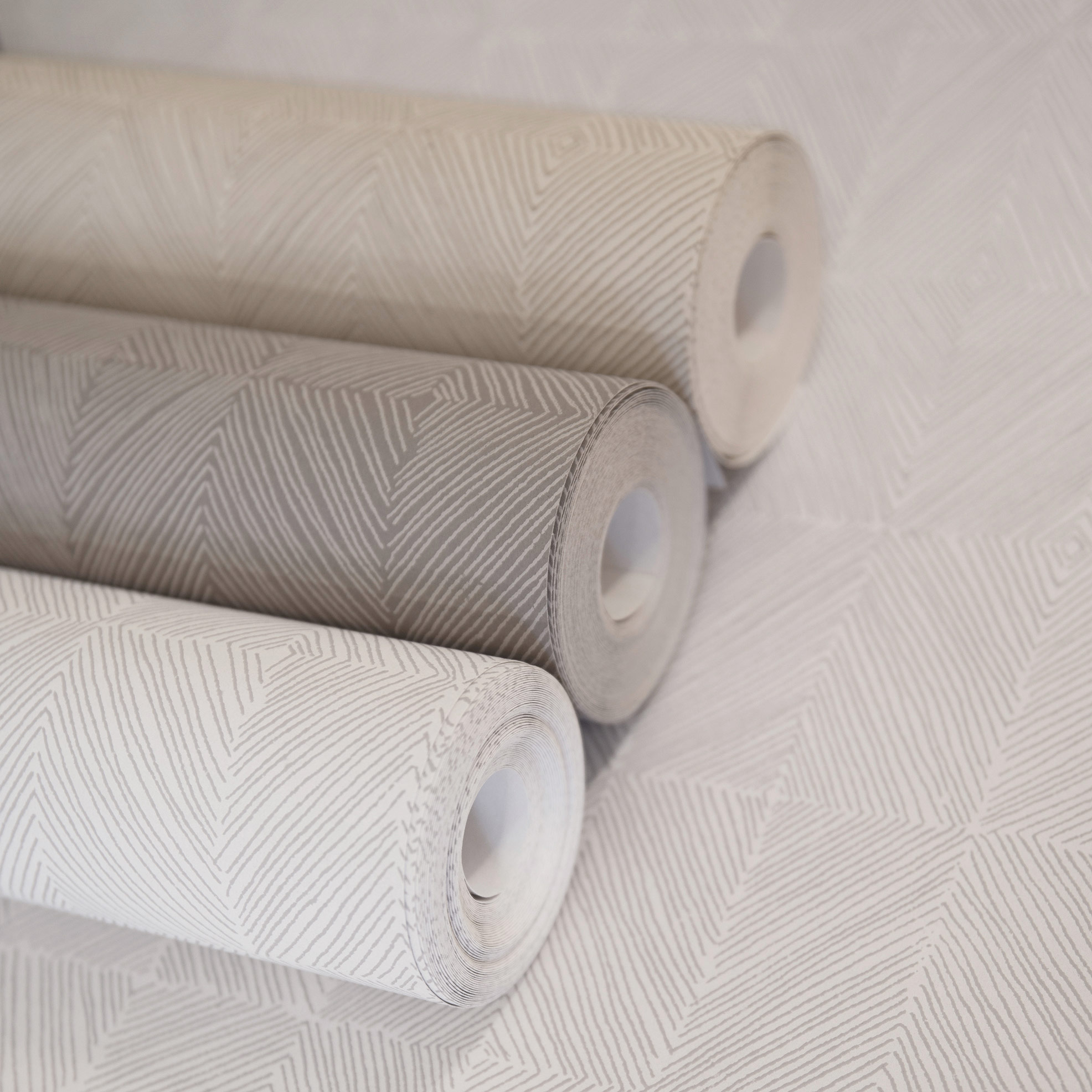 Hohenberger Vliestapete Chalk Rhompus Taupe 65506