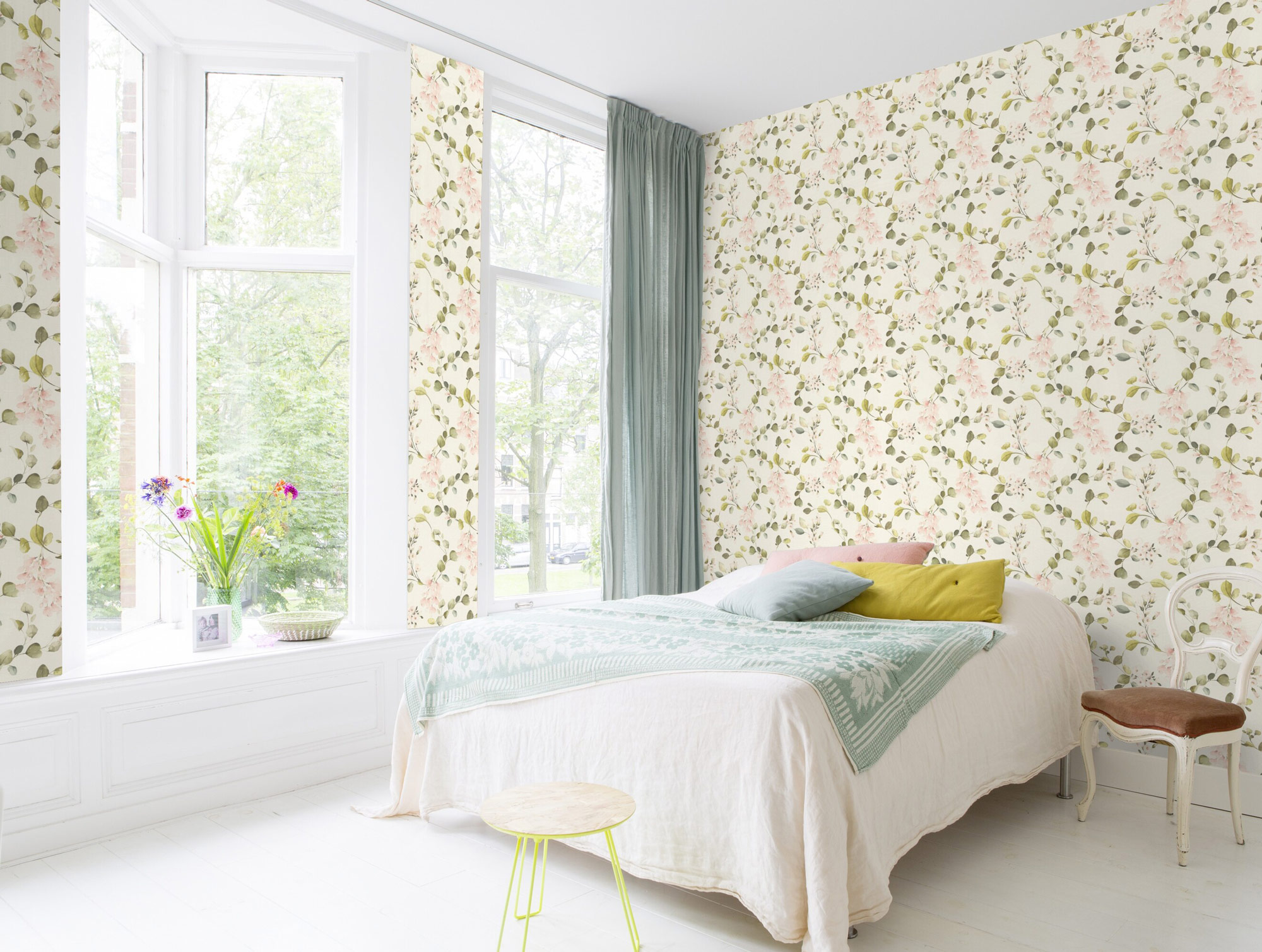 Rasch Vliestapete Peonies Rosa Blätter 582215