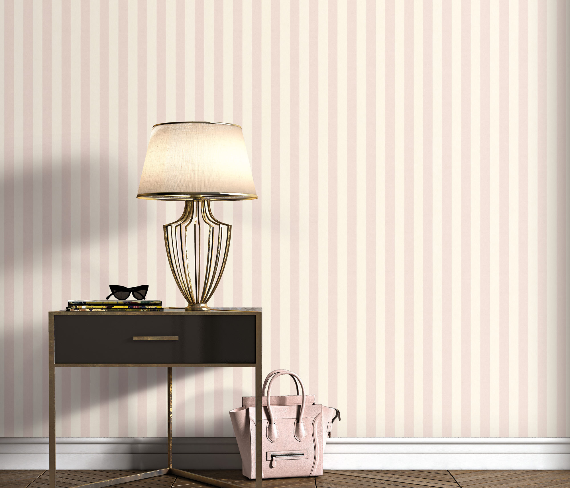 Erismann Vliestapete Versailles Streifen rose 1029005