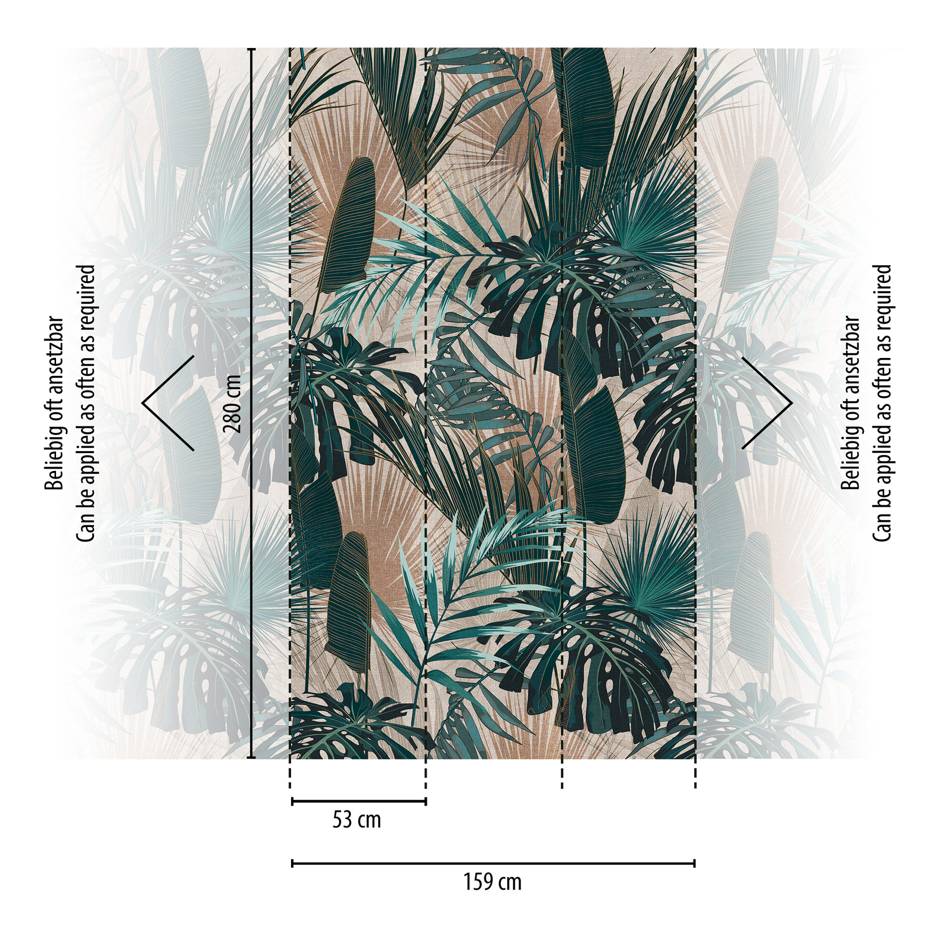 AS Vliestapete MS Travel Styles Dschungel Grün 391801 AS Vliestapete MS Travel Styles Dschungel Grün 391801