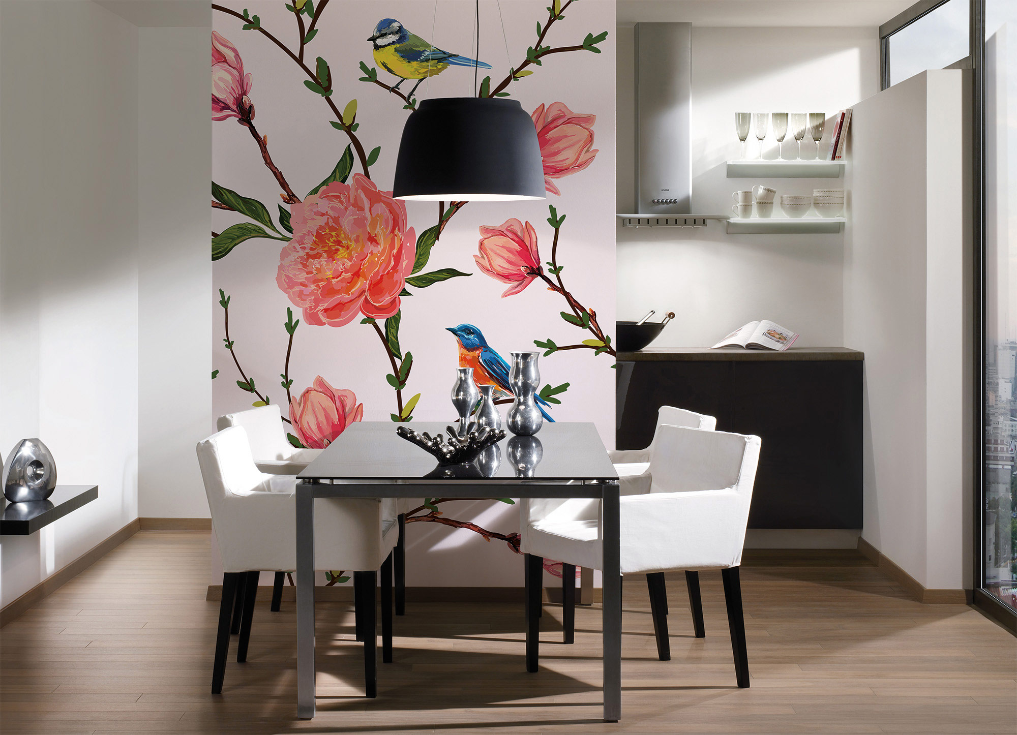 AS Fototapete Designwalls Little Birds Blumen DD118538