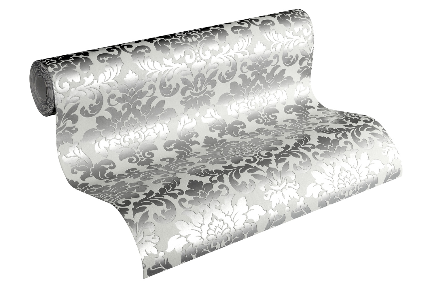 Thomas Vlies-Tapete Barock silber/weiss TLT002 - 360951