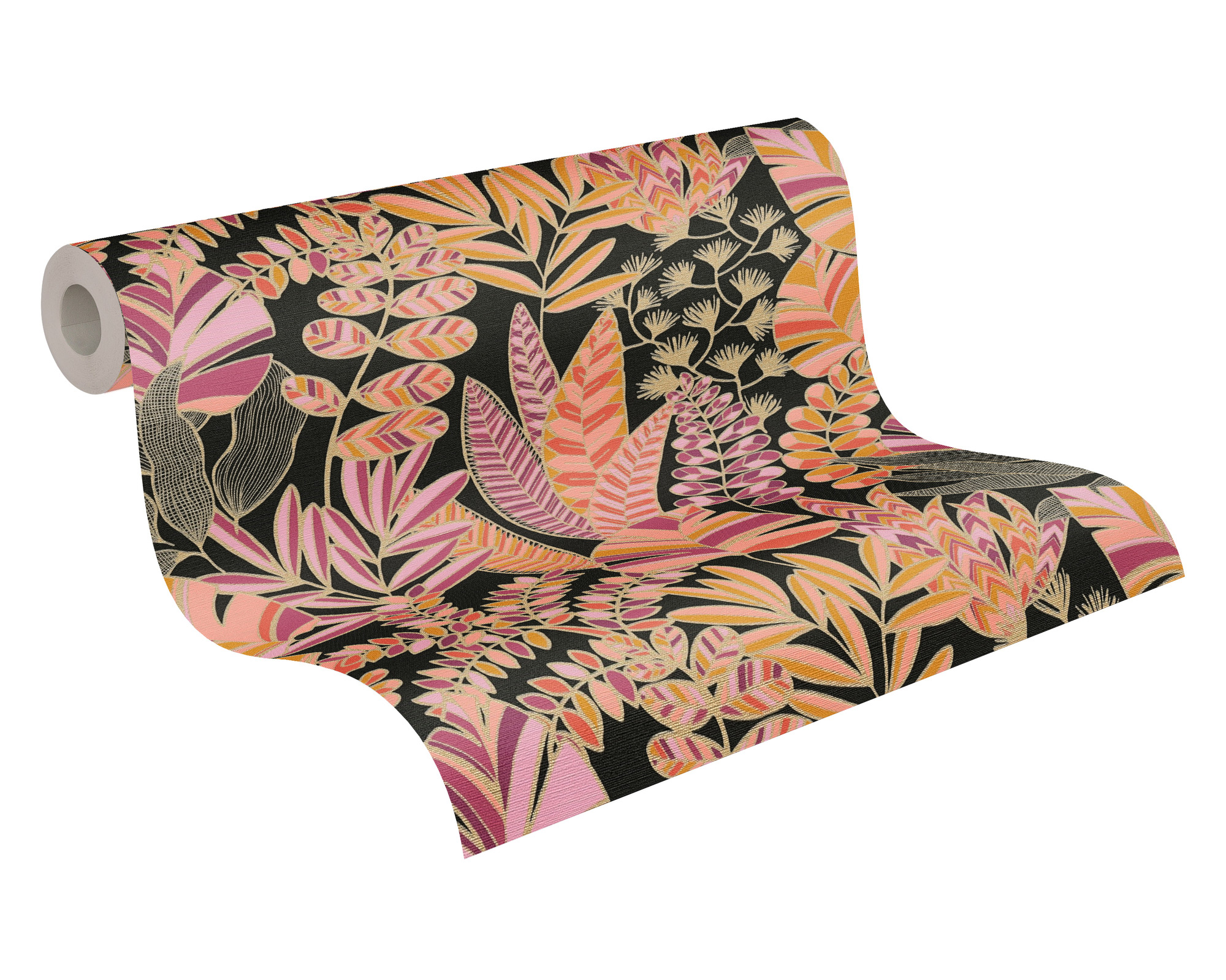 AS Vliestapete Antigua Satin Florale Tapete Schwarz 390953