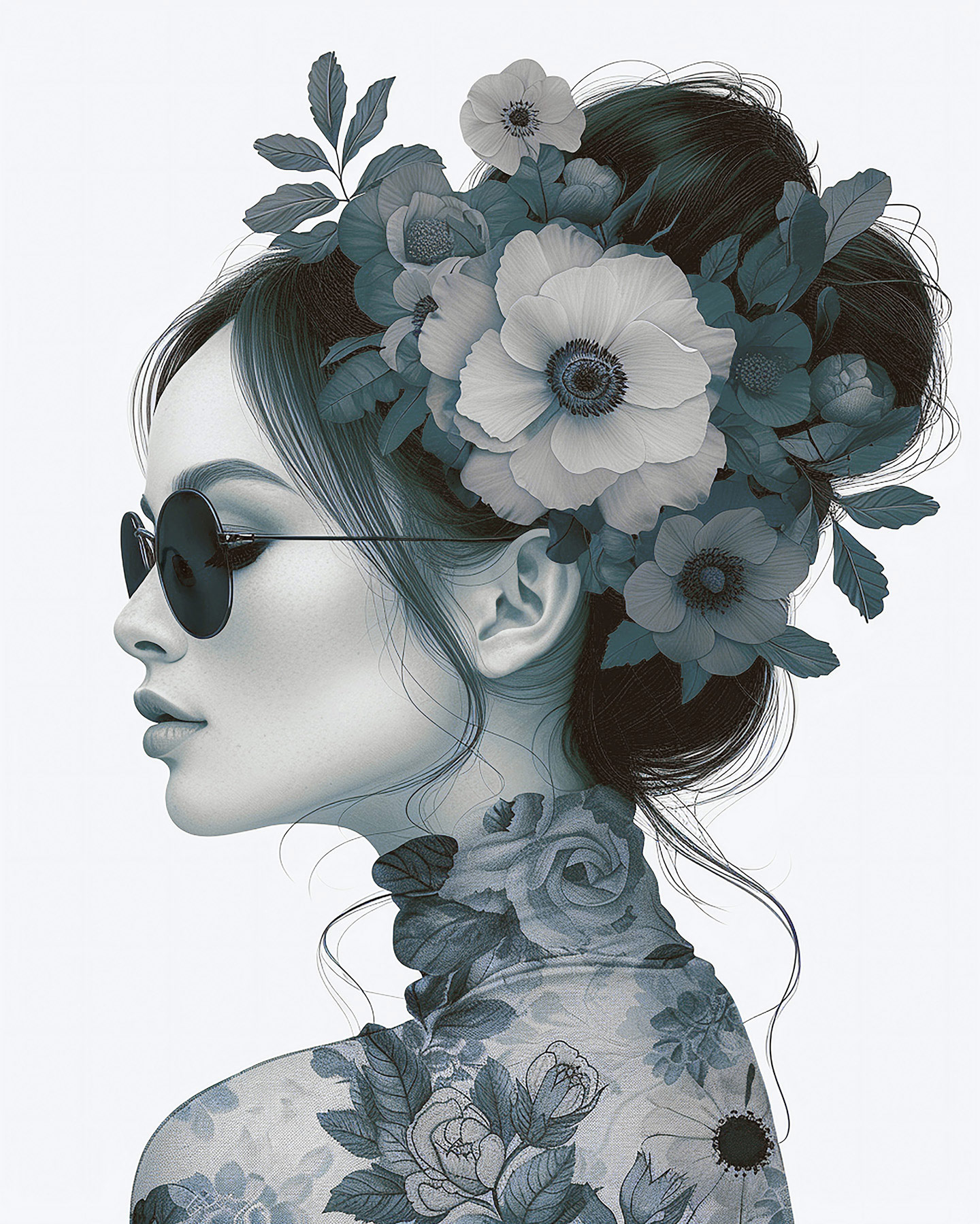 AS Leinwandbild Flowergirl Blue DD132894