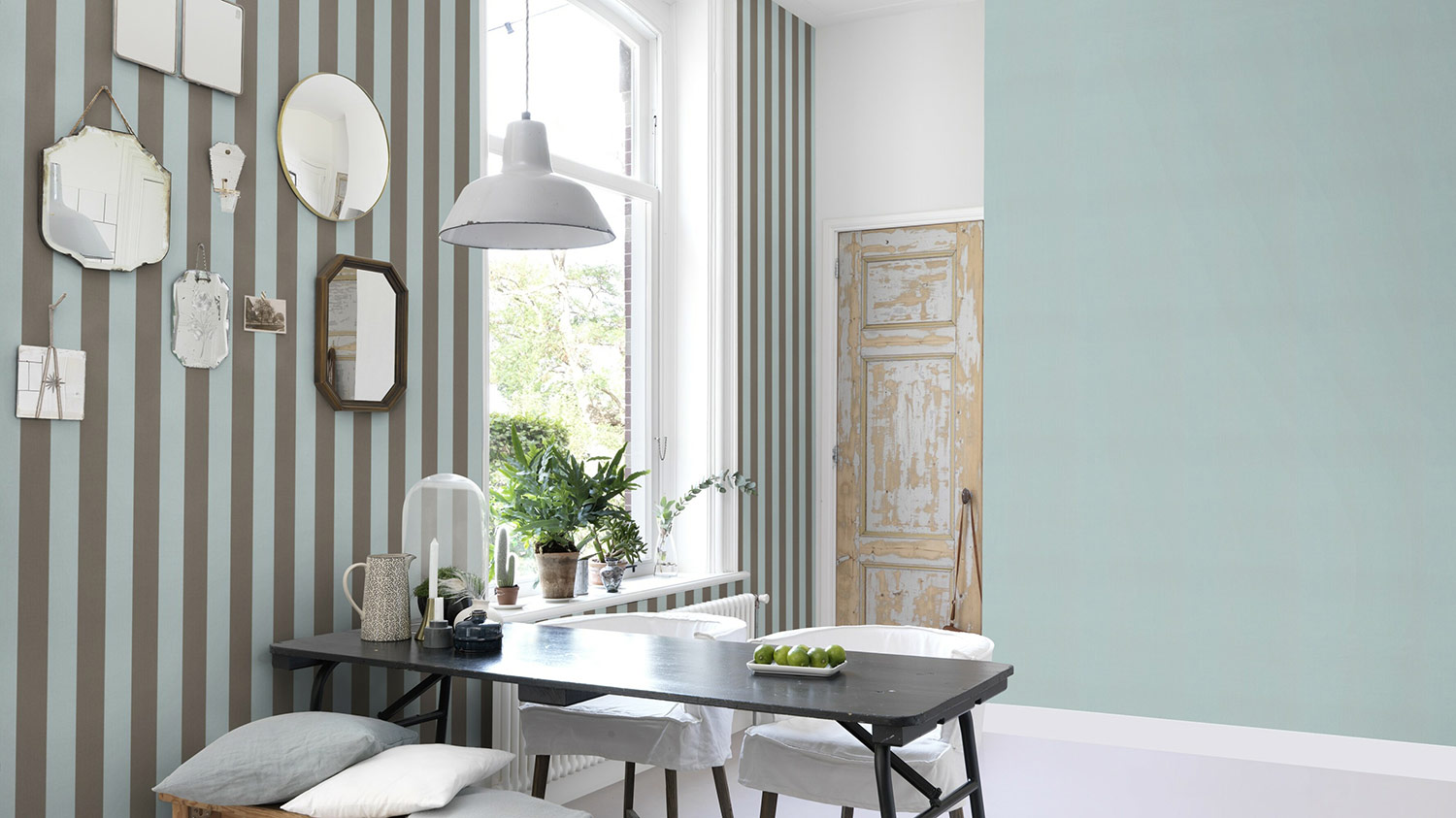 Rasch Vliestapete Poetry II Streifen Leinenoptik braun 54272