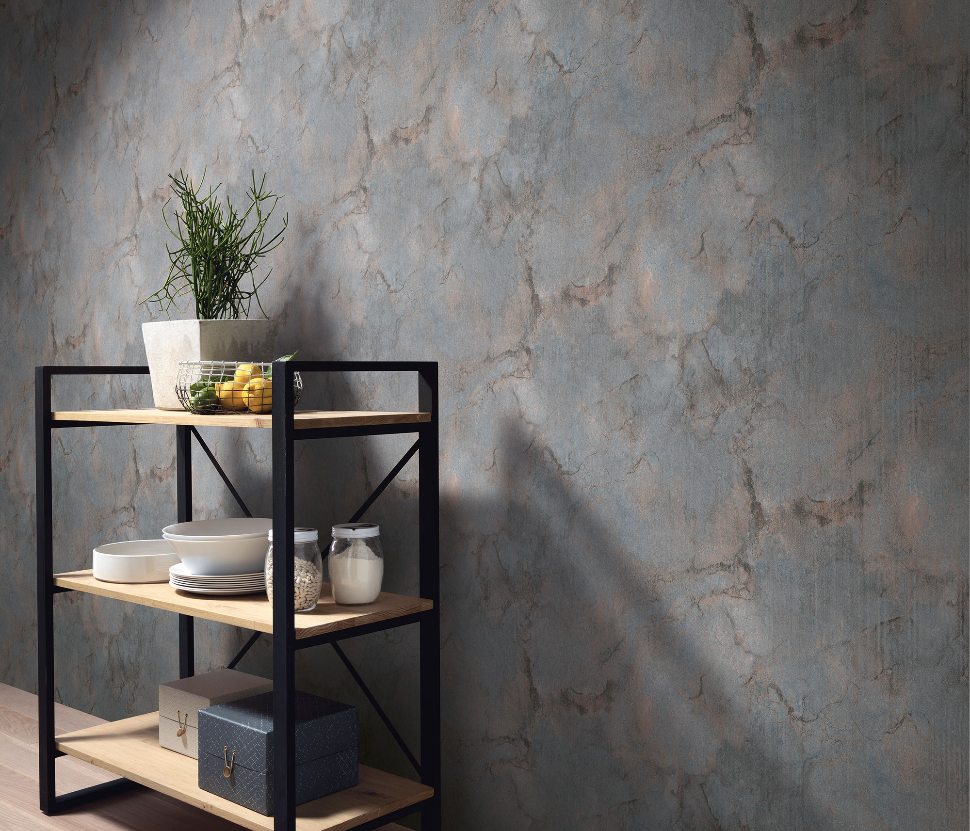 Erismann Vliestapete Melissa 4Earth anthrazit 1036047