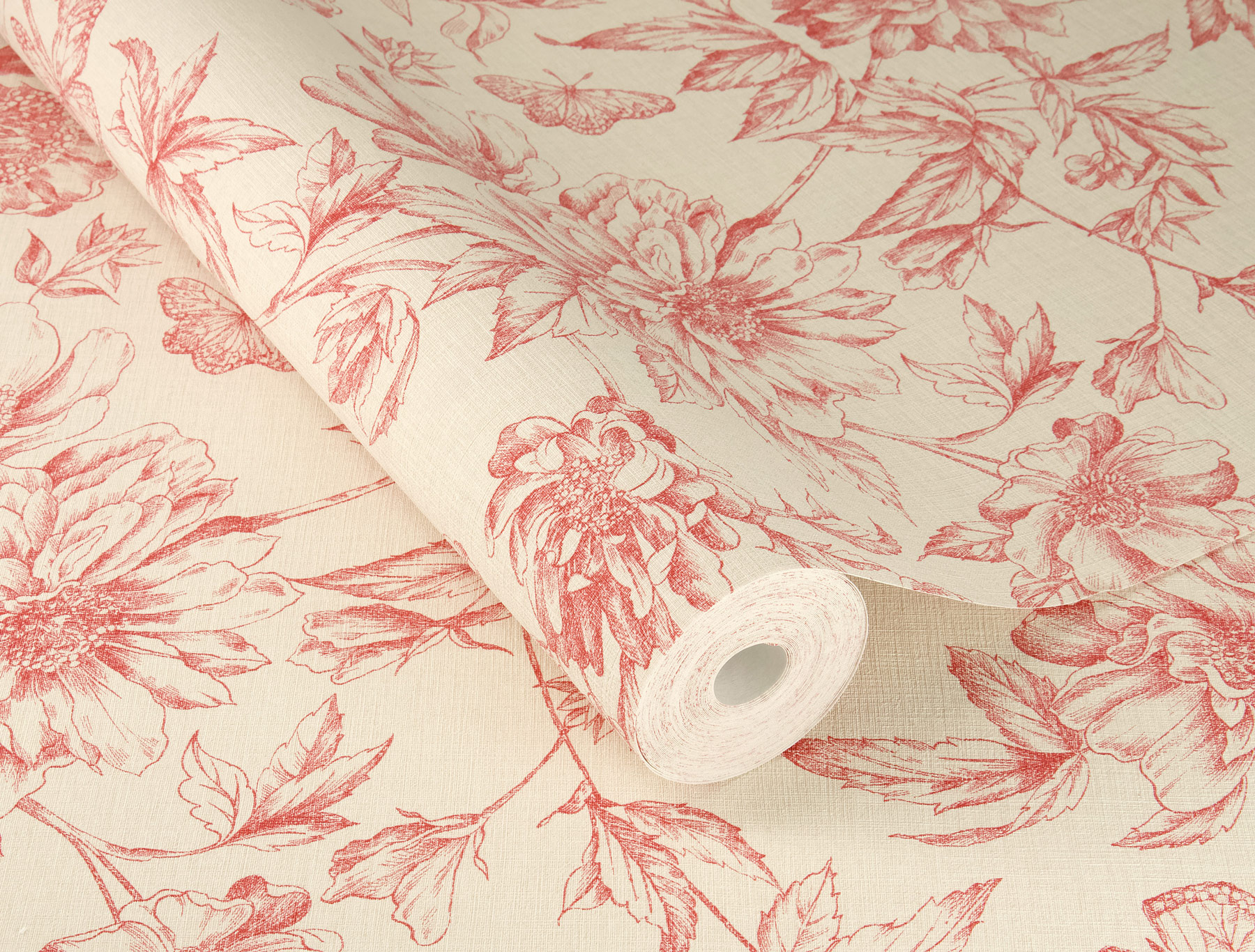 Rasch Vliestapete Peonies Rot Blumen 793949