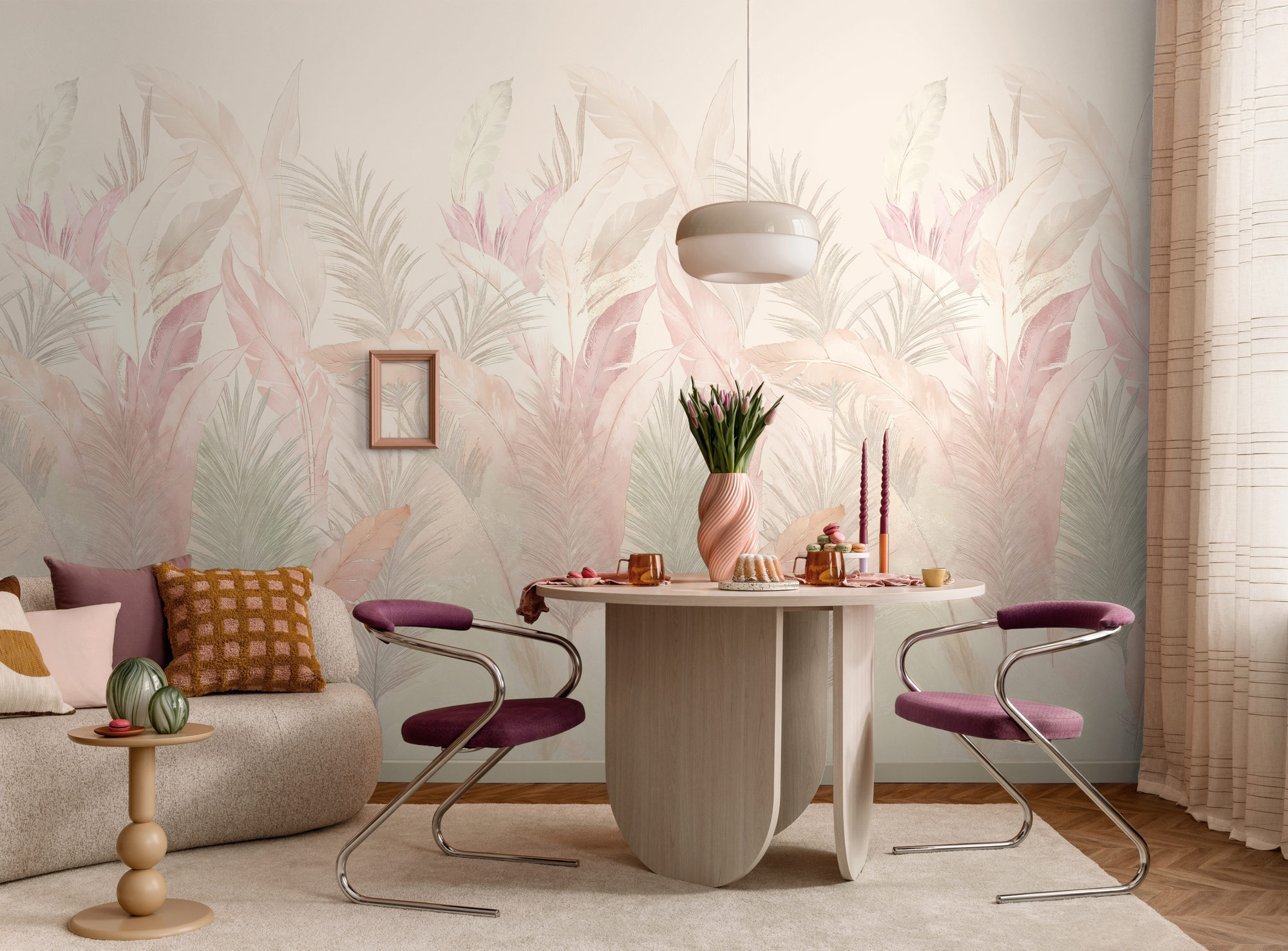 AS Fototapete The Wall 4 Tropisch Rosa 791414