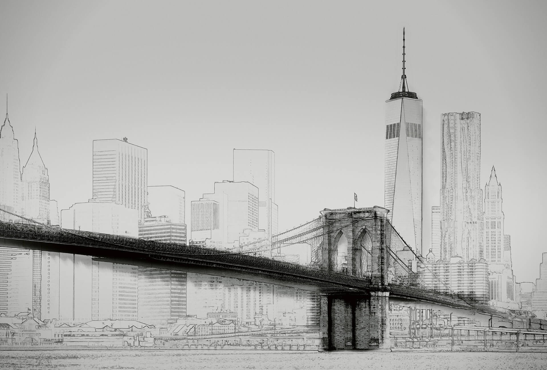 AS Fototapete Designwalls 2.0 New York Art Illustration Blac