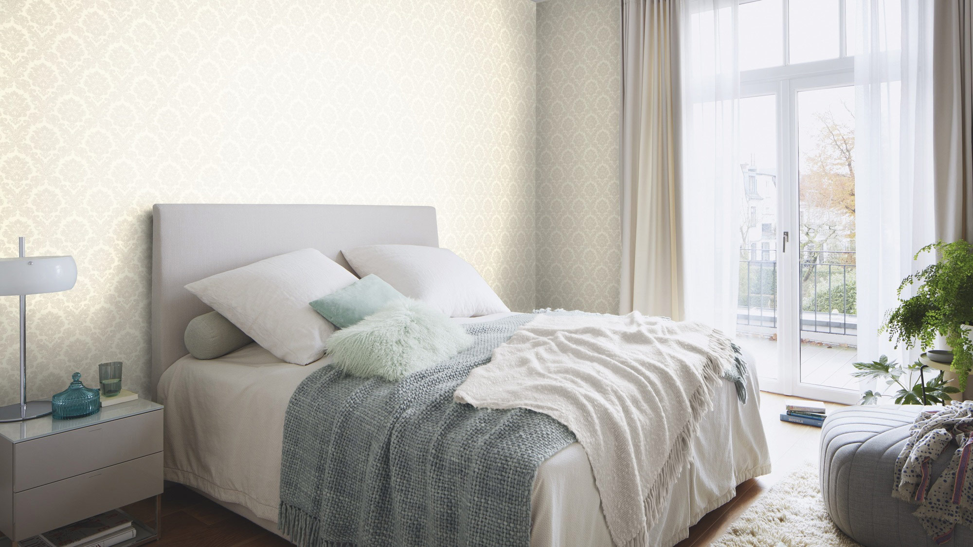 Rasch Vliestapete Trianon 13 Ornament Barock weiss 570519