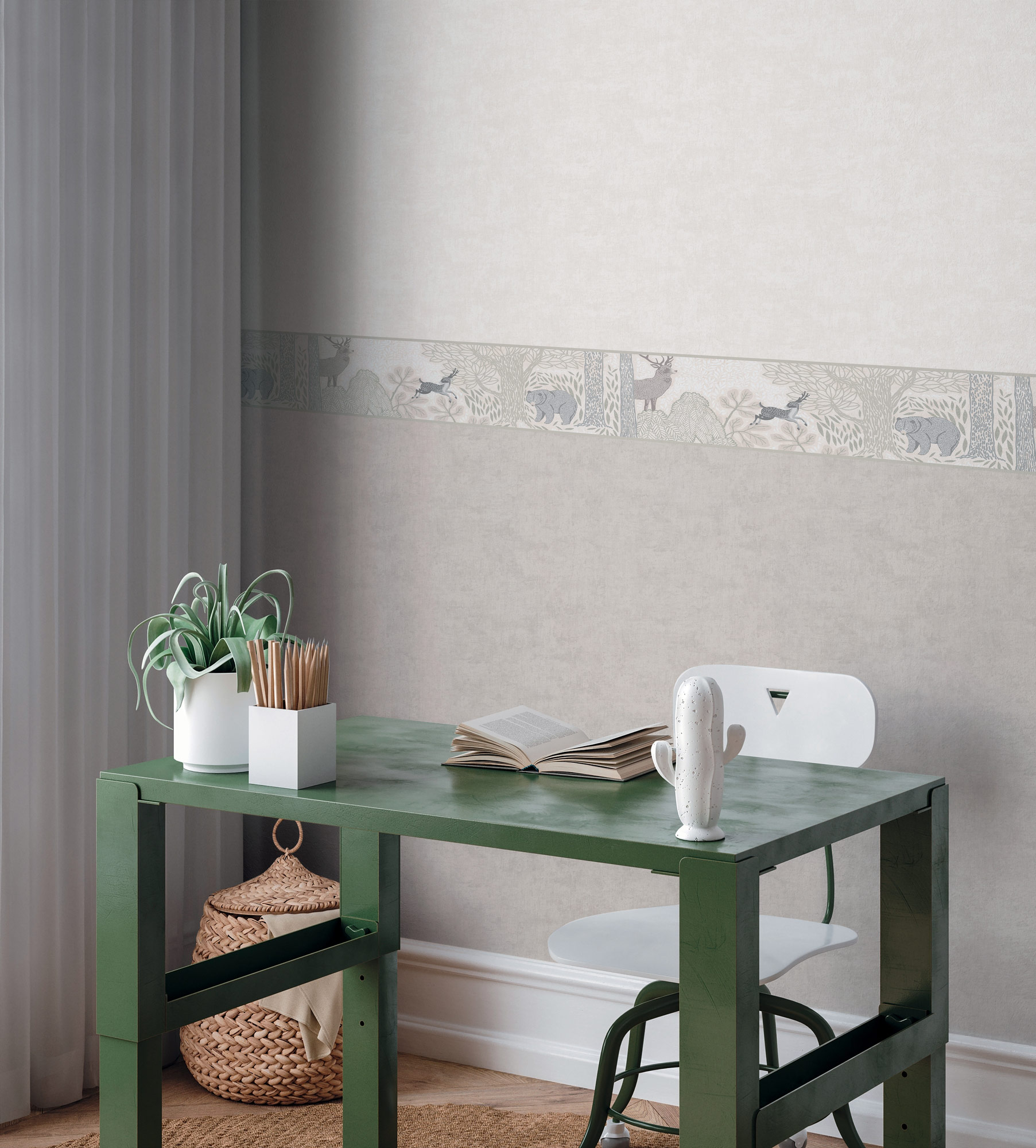 AS Borte Bordüre Lilly & Luis Tiere Creme 771752