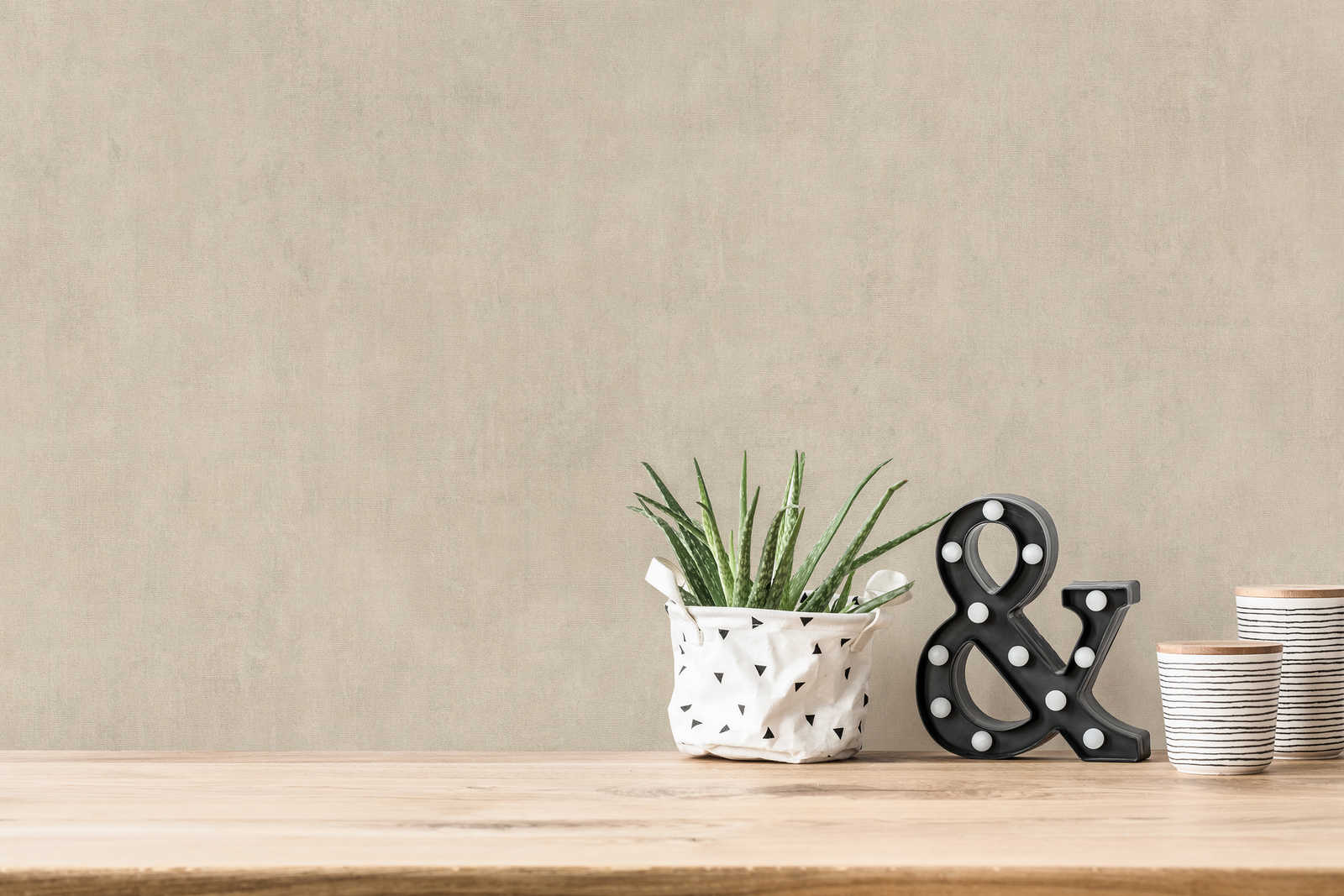 AS Vliestapete Unitapete beige/creme 380245