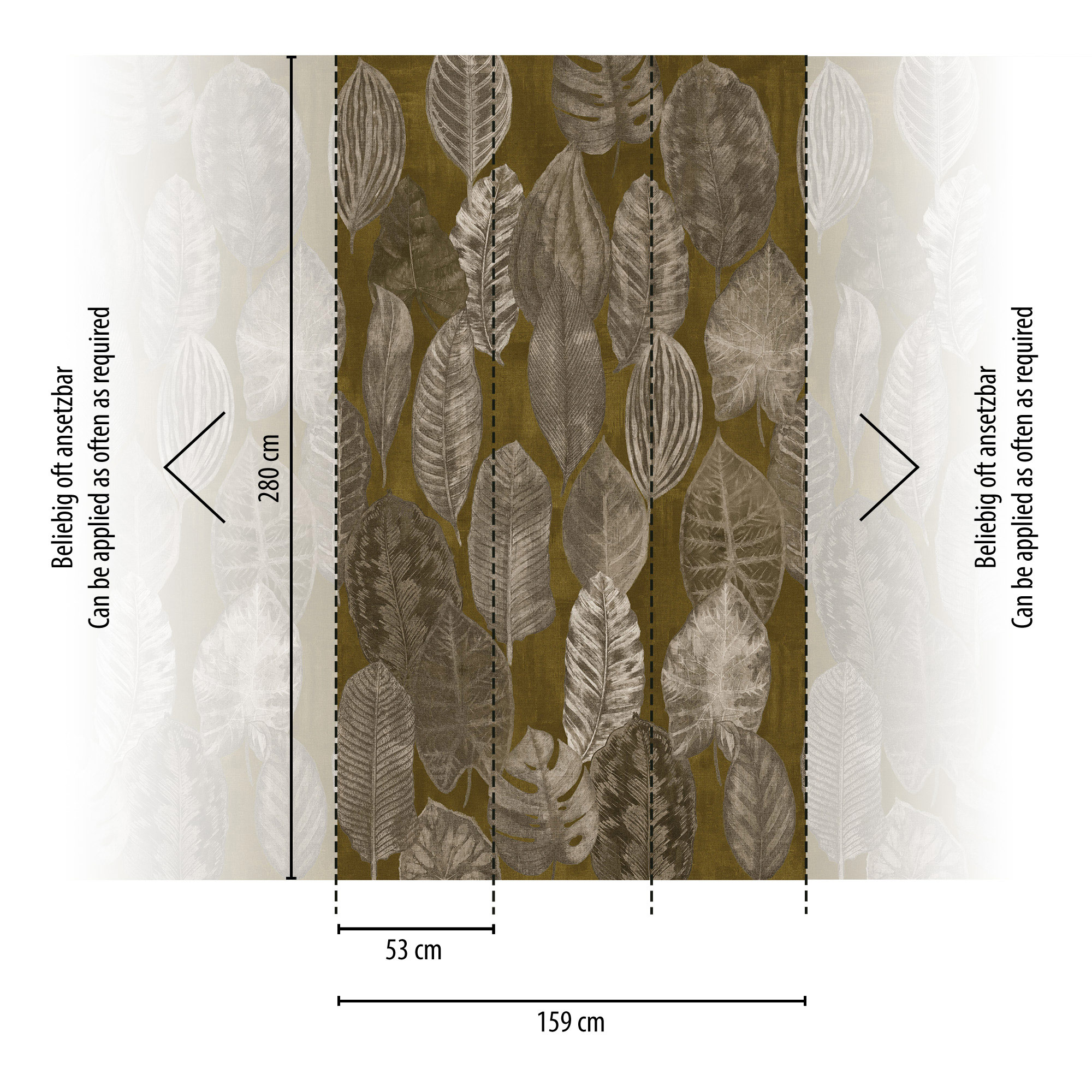 AS Fototapete The Wall 4 Botanik Beige 792465