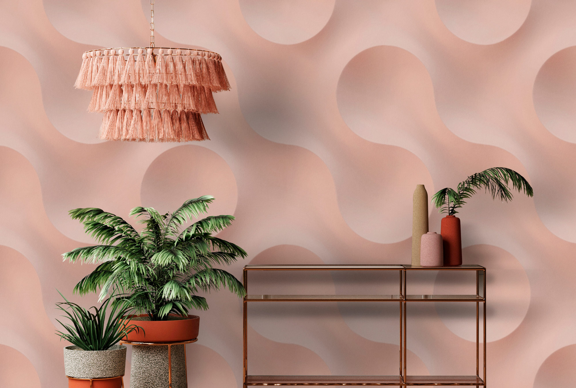 AS Fototapete Walls by Patel 5 Kreise Rosa DD135053