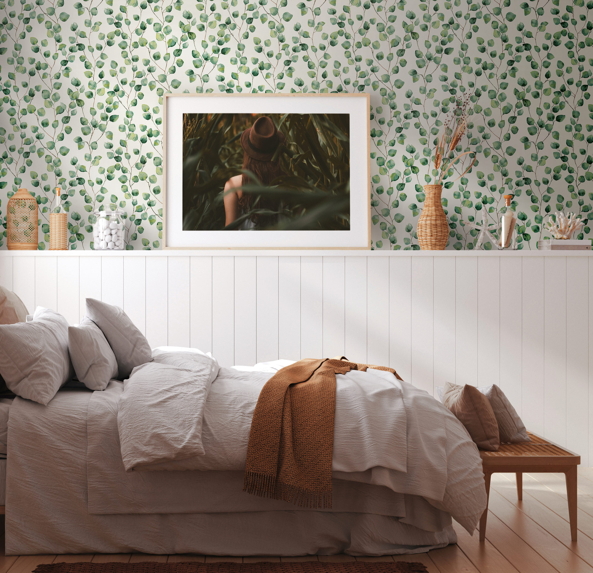 AS Création Vliestapete Greenery Blätter grün 370441