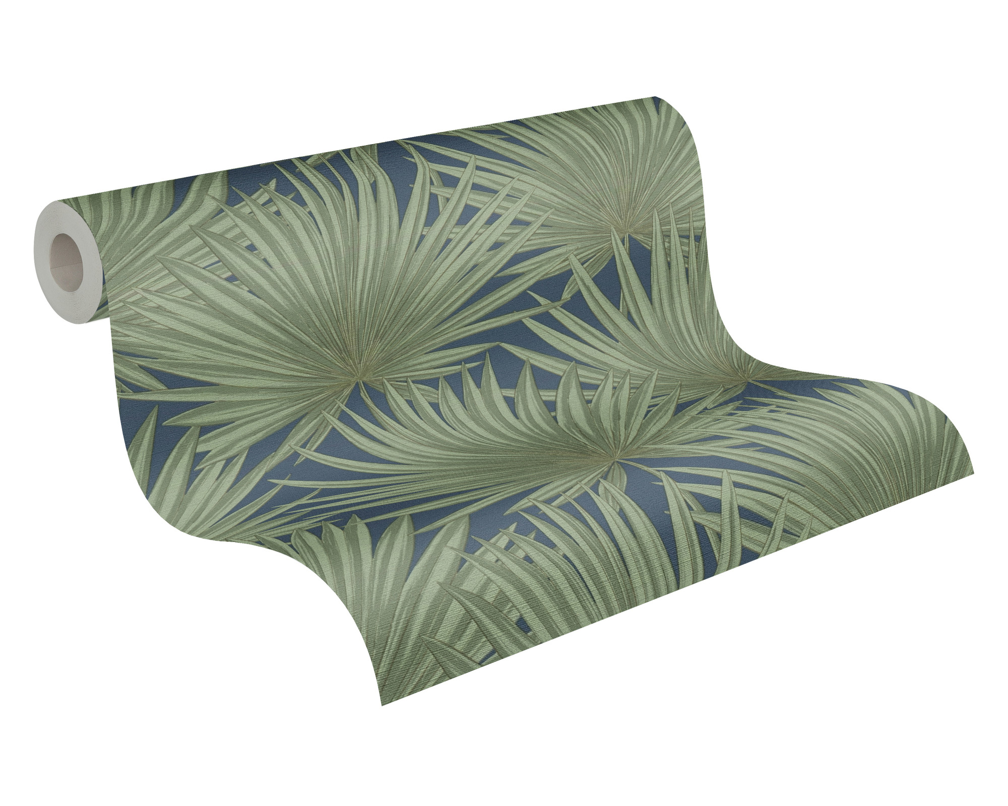 AS Vliestapete Antigua Satin Palmentapete Grün 390905