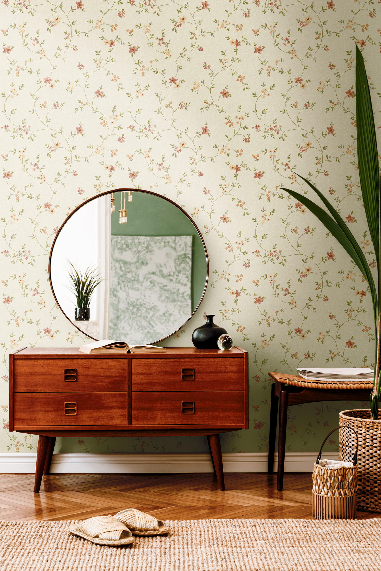 AS Vliestapete Maison Charme Blümchen creme 937701