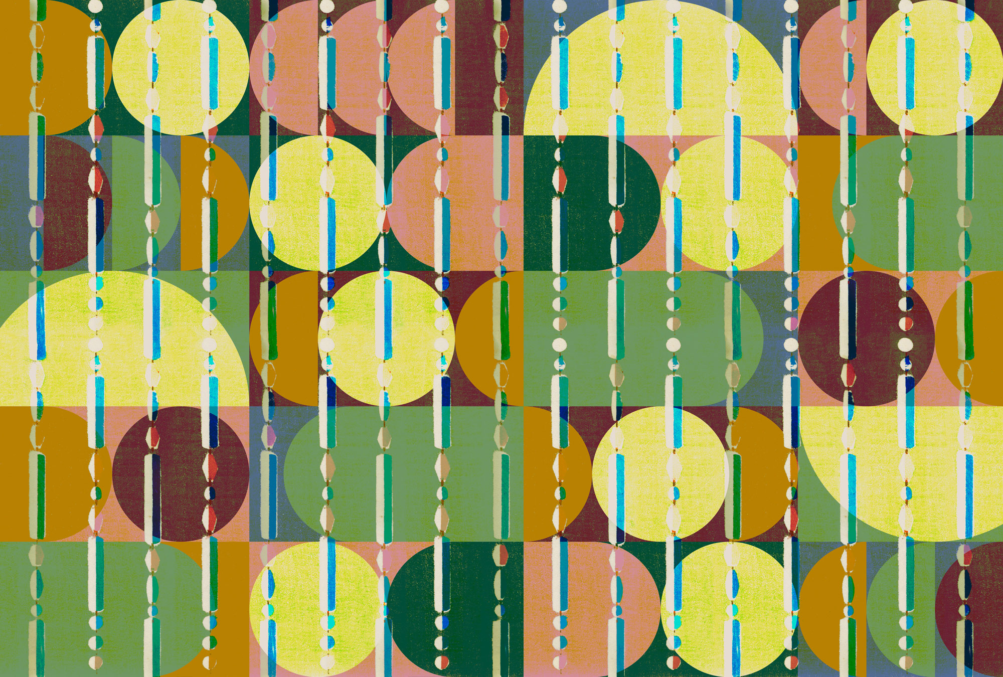 AS Fototapete Walls by Patel 5 Kreise Gelb DD134033