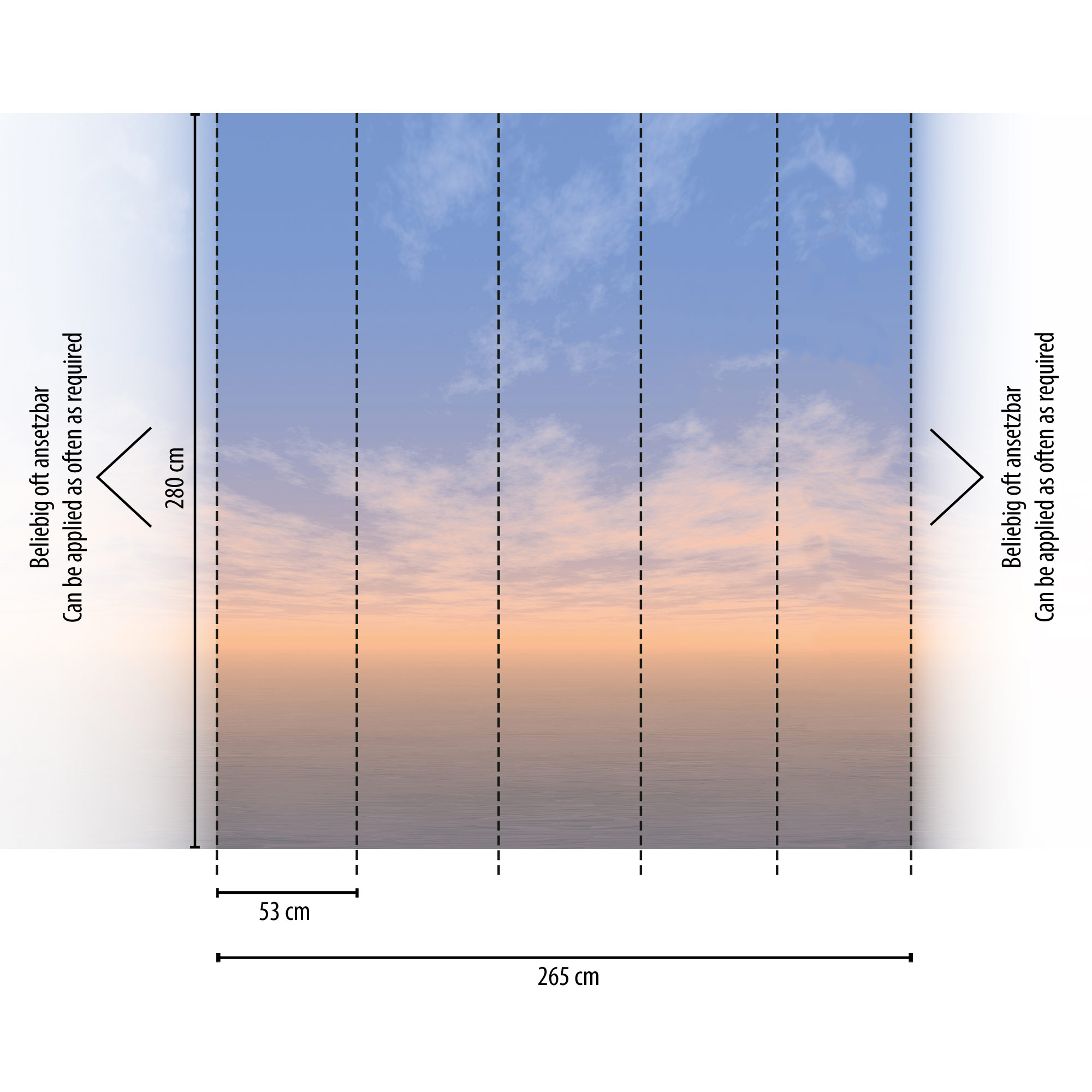 Livingwalls Vliestapete The Wall II Himmeltapete 392291