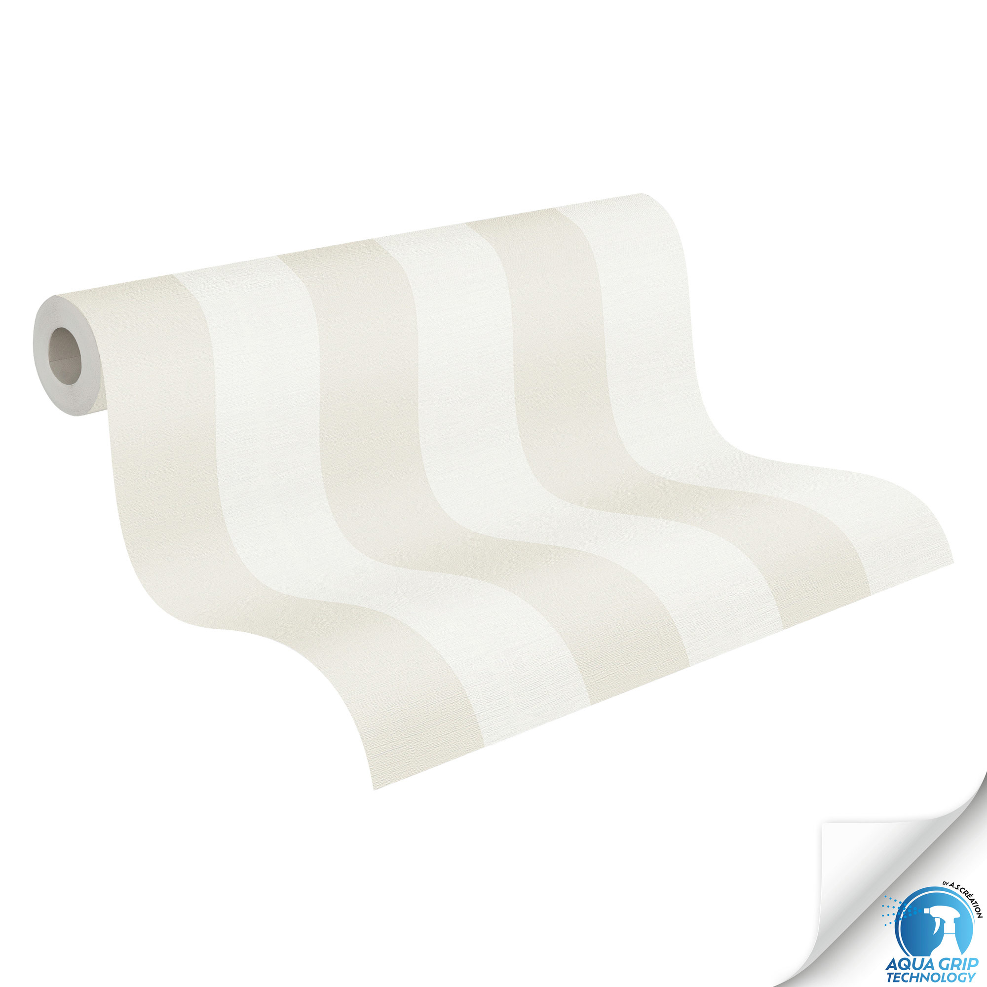 AS Vliestapete WOW Designdrop Streifentapete Beige 787217