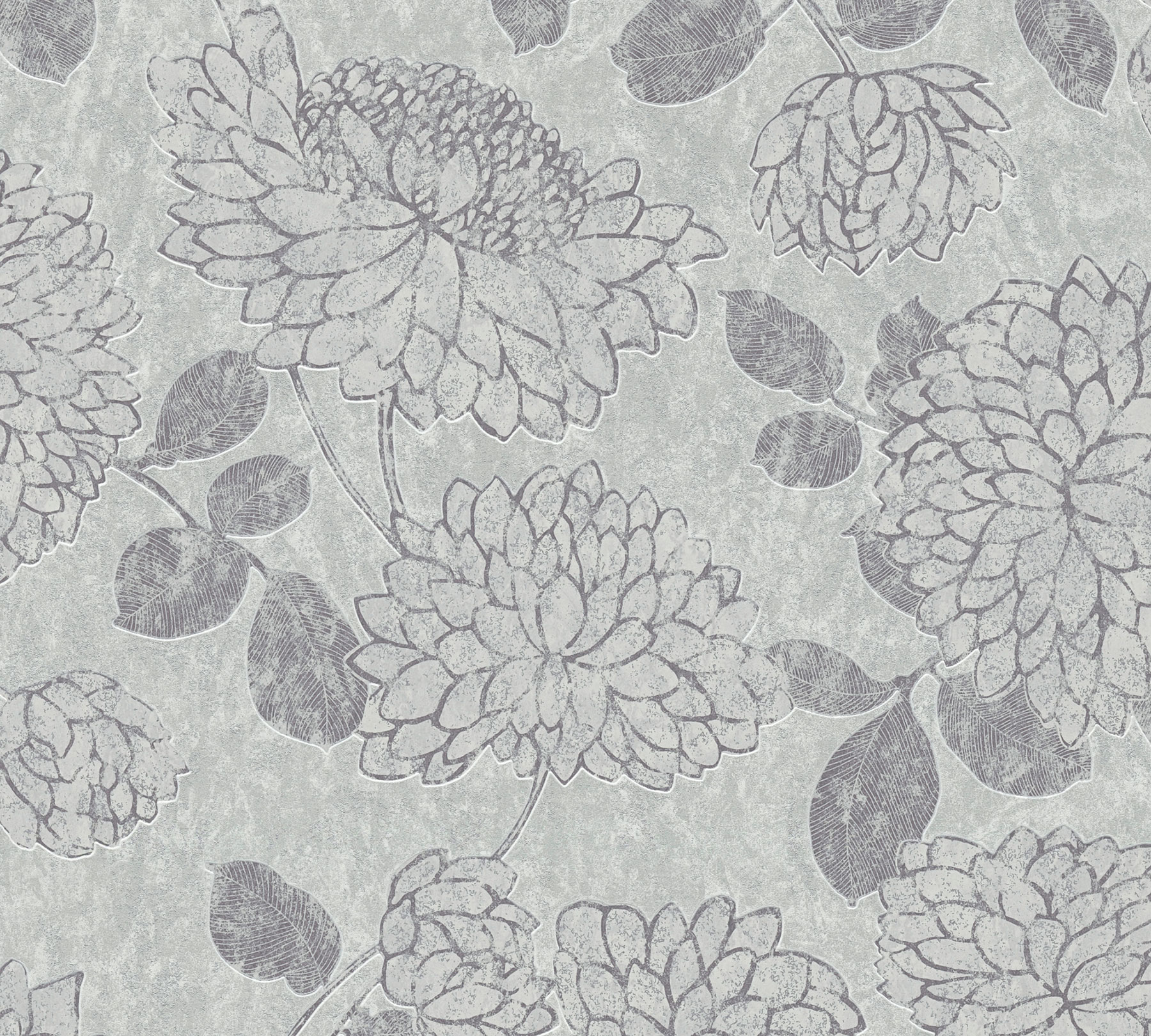 AS Vliestapete Attractive 2 Floral Hellgrau 390251