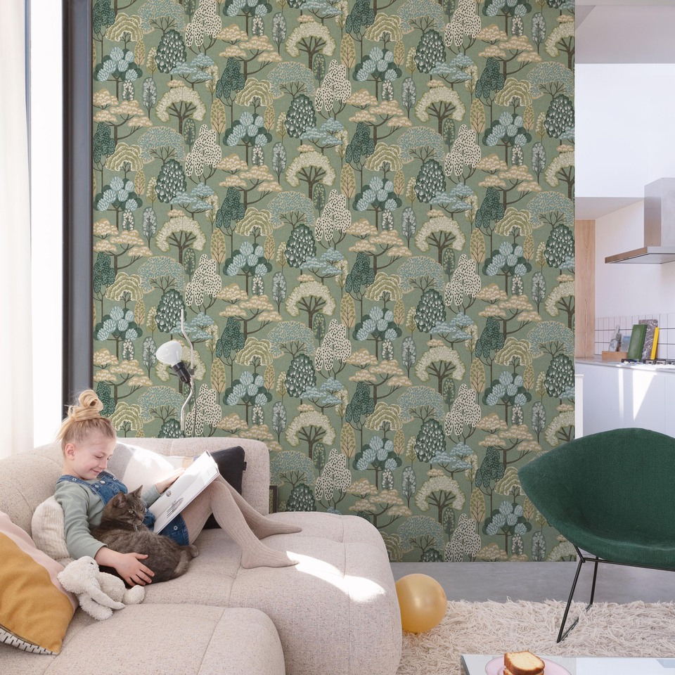 Grandeco Vliestapete Little Dreamers grün LD2113